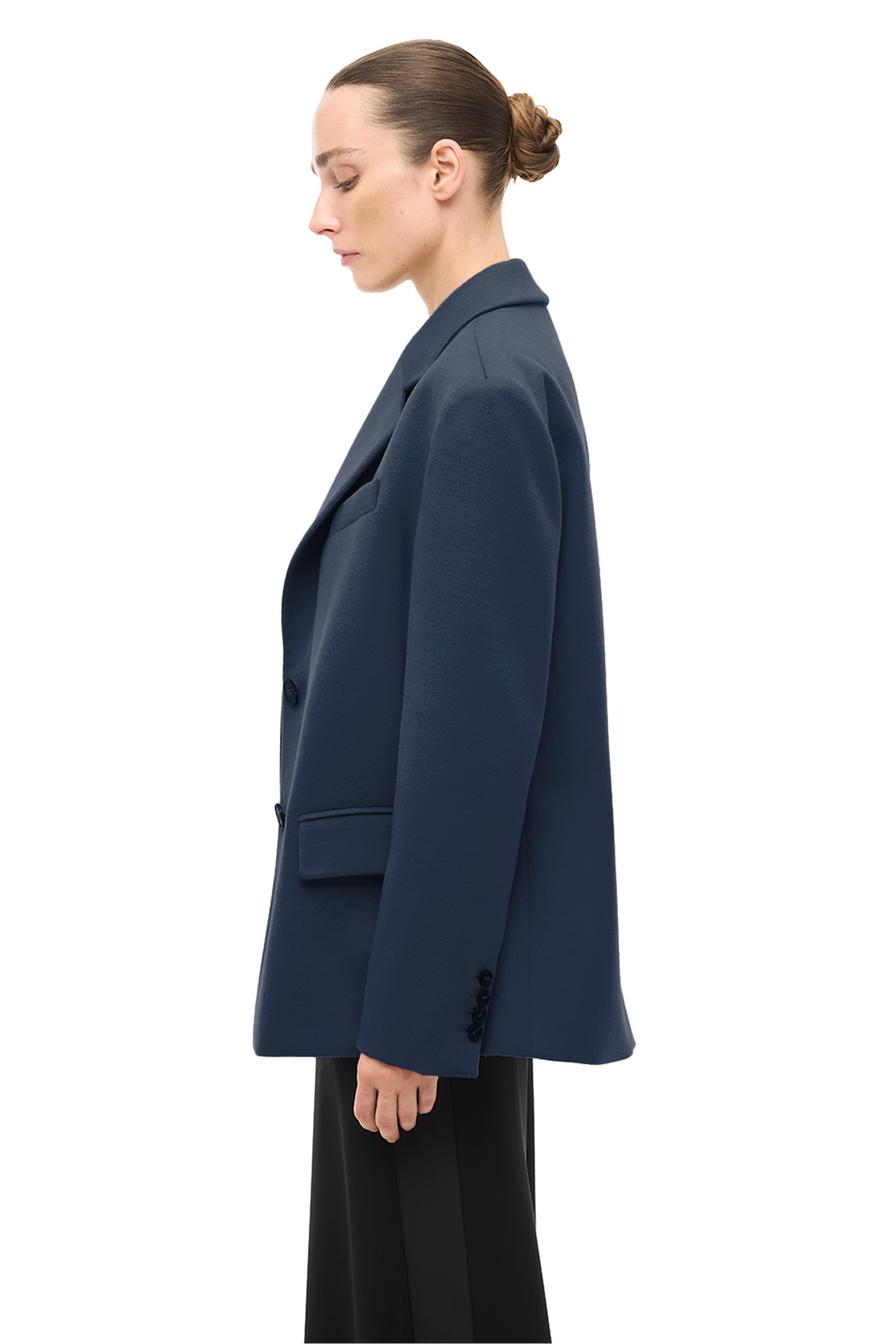 Lacivert Klasik Yaka Ceket