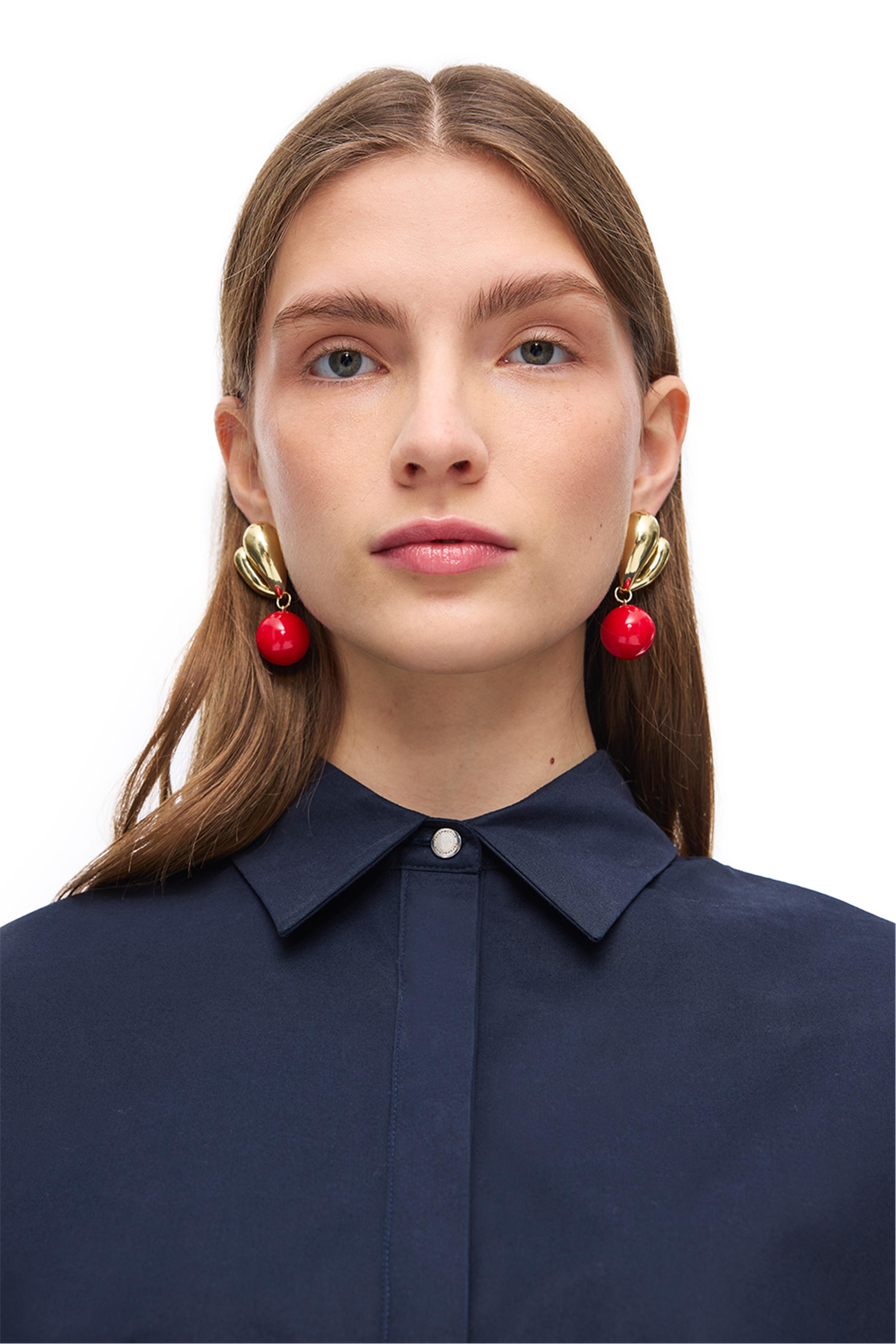 Lacivert Mini GömlekPamuklu Elbise