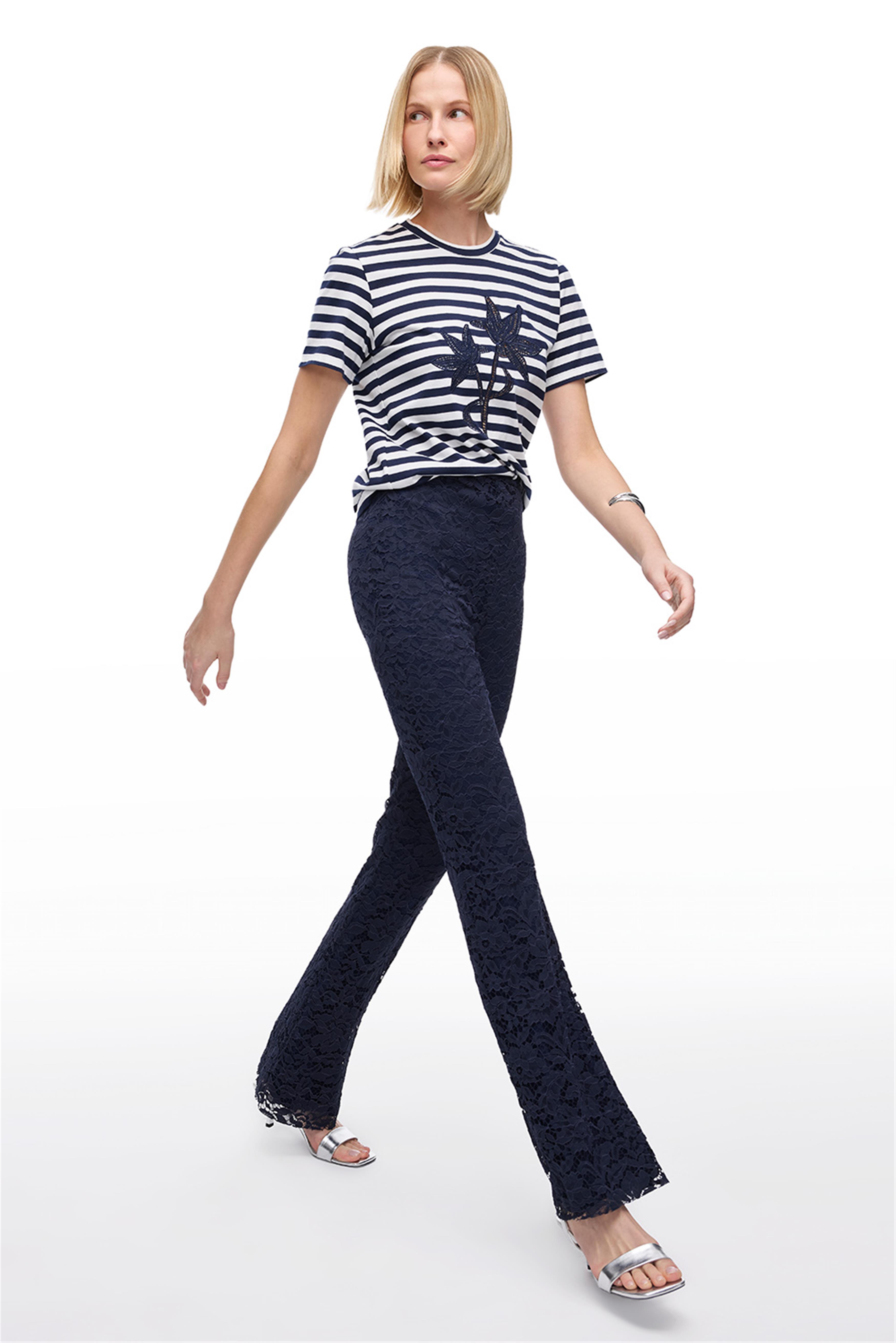 Lacivert Slim Yüksek Bel Pantolon