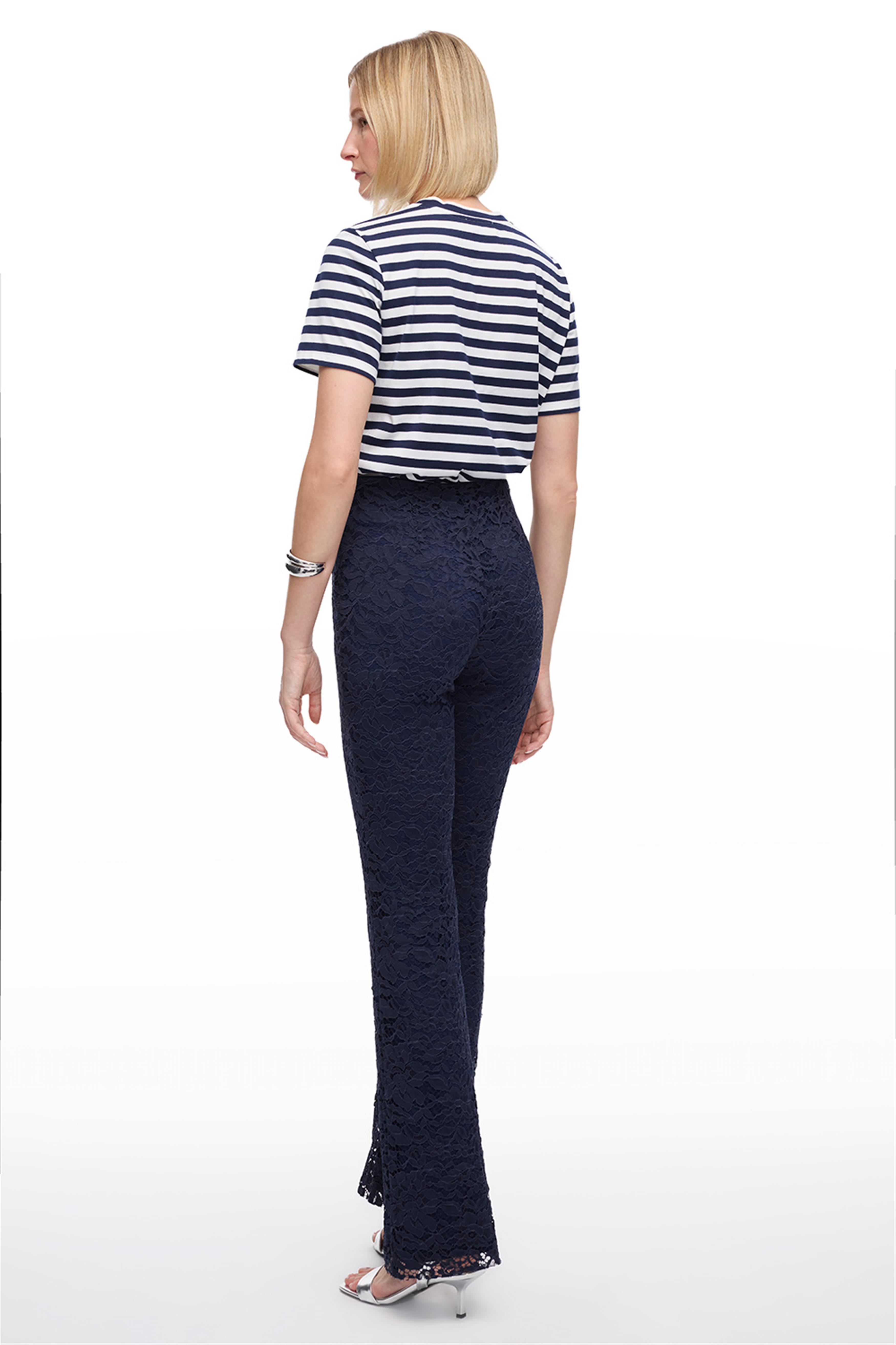 Lacivert Slim Yüksek Bel Pantolon