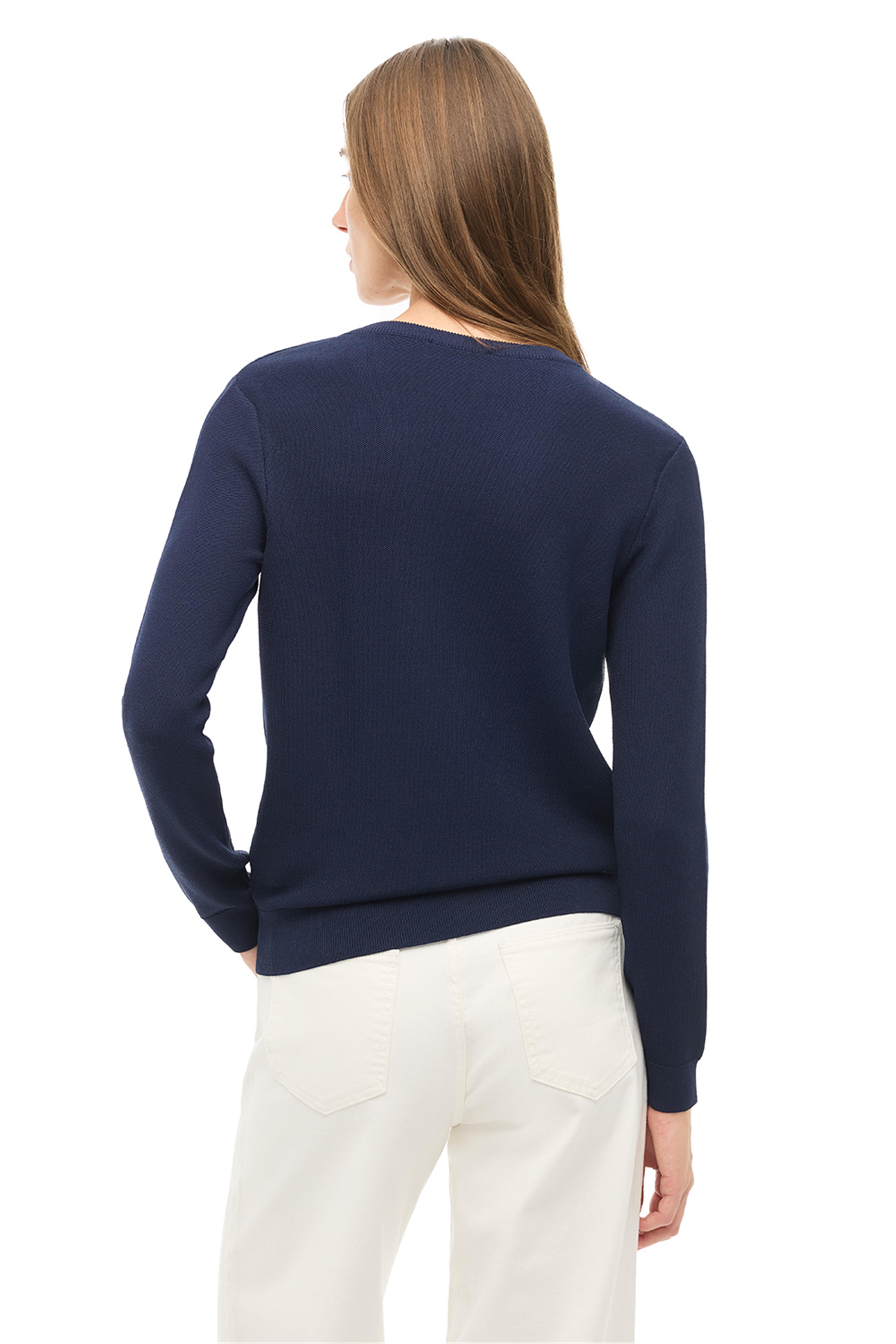 Lacivert V-Yaka Triko Kazak