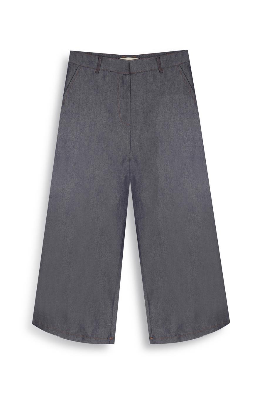 Latibule Regular Fit Diz Altı Indıgo Sort