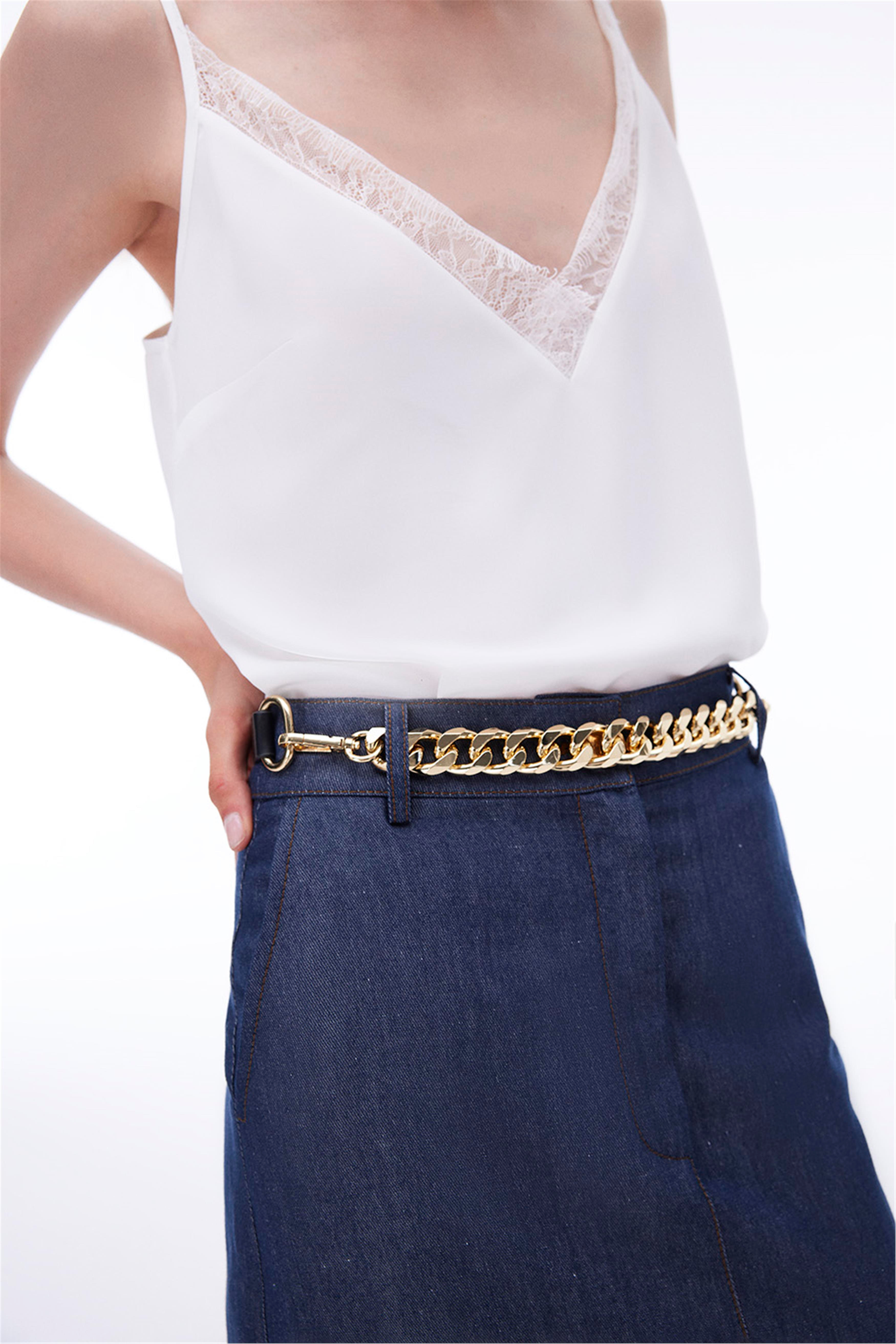 Latibule Regular Fit Midi Boy Indıgo Etek