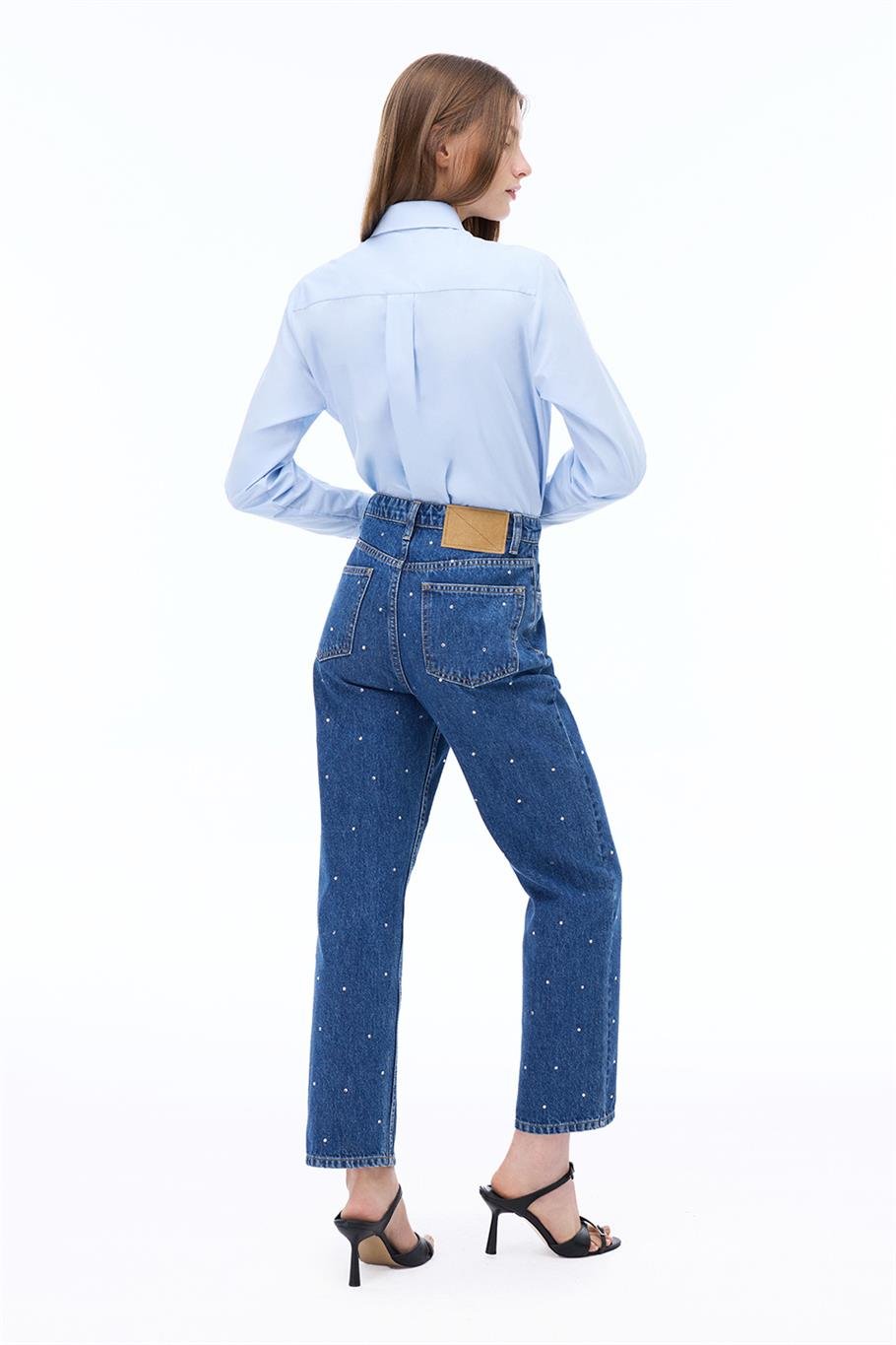 Mavi Klasik Yaka Gömlek