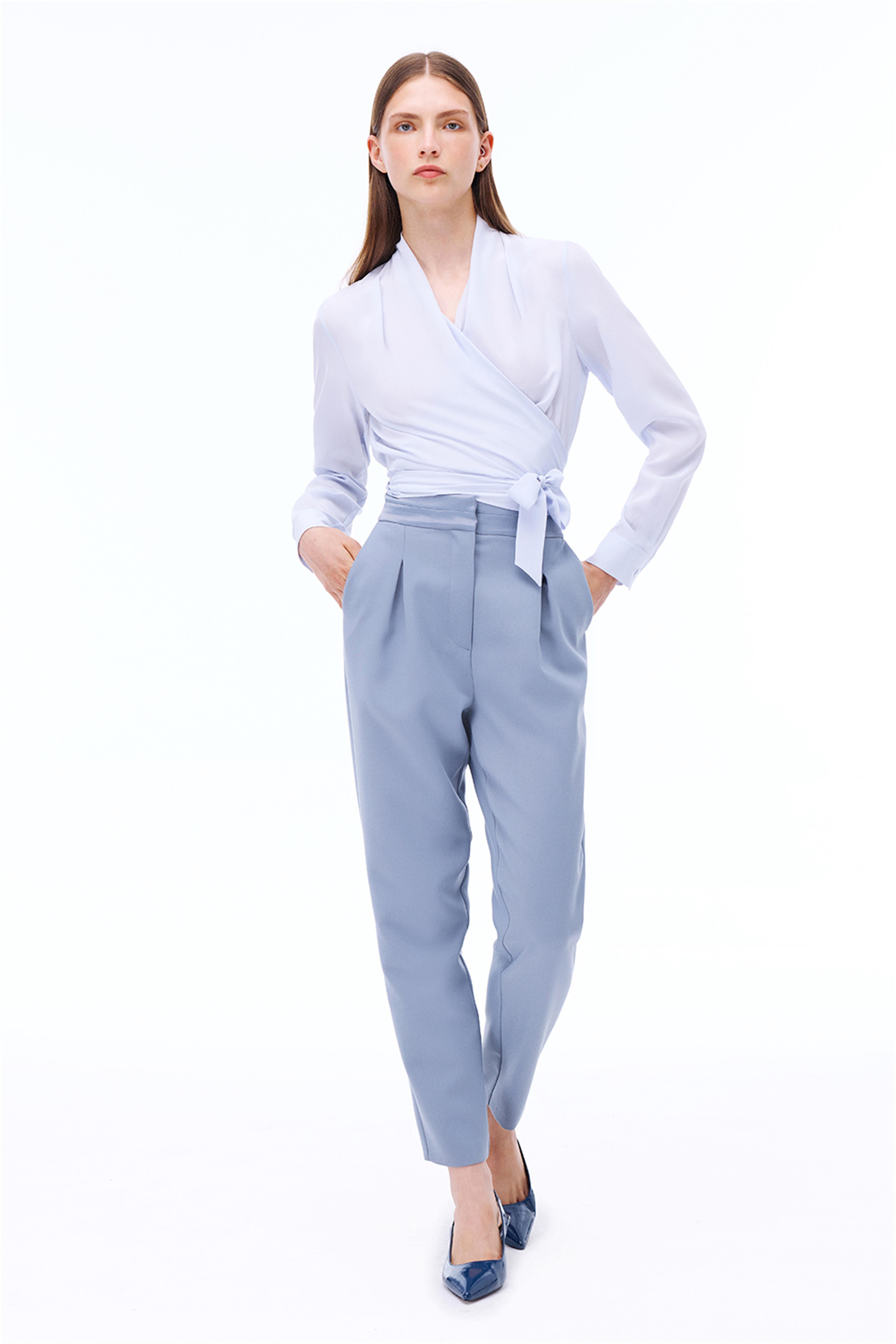 Morningstar Regular Fit Uzun Boy Gri Renk Kadın Pantolon