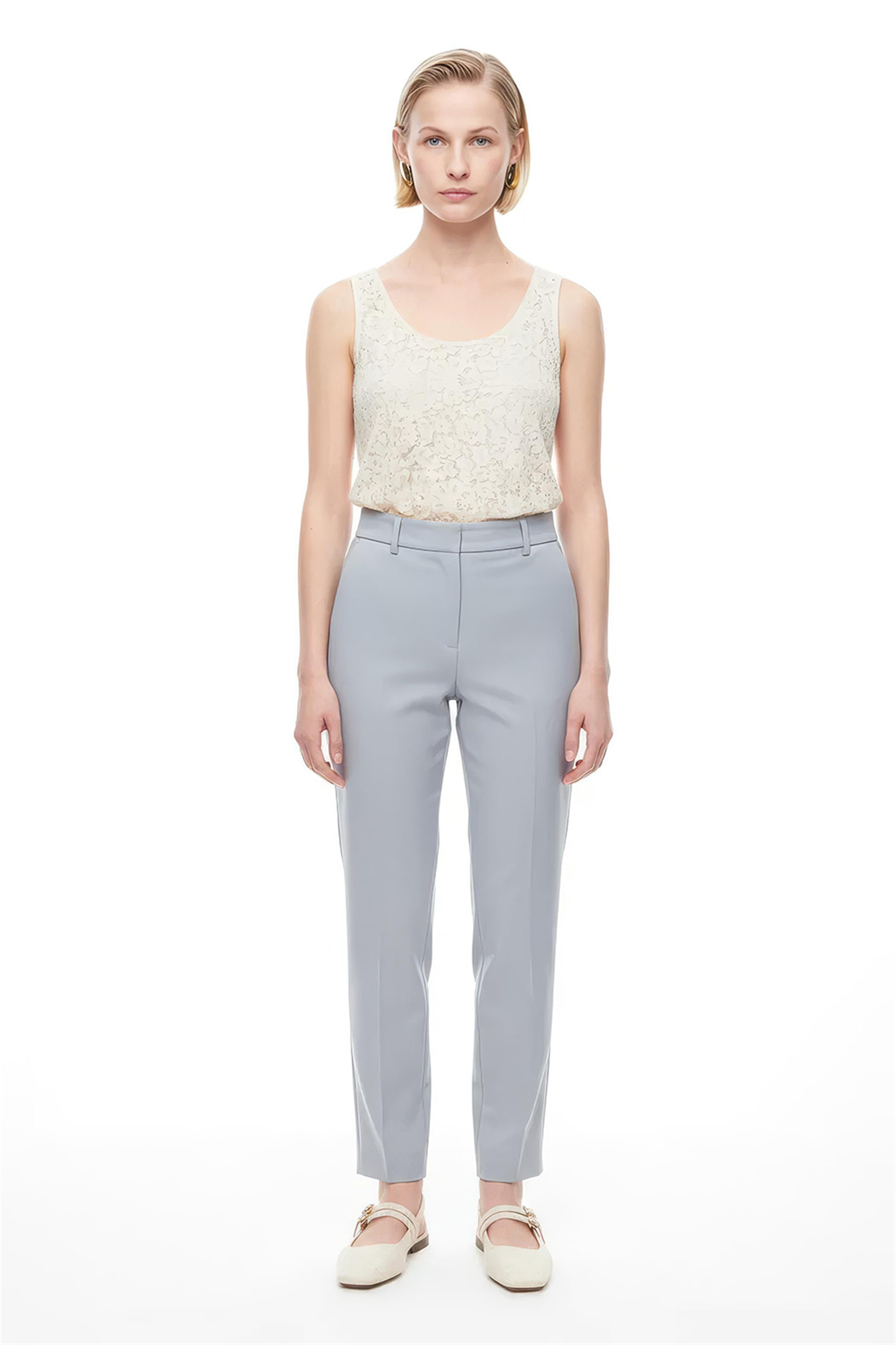 Morningstar Slim Fit Uzun Boy Gri Pantolon