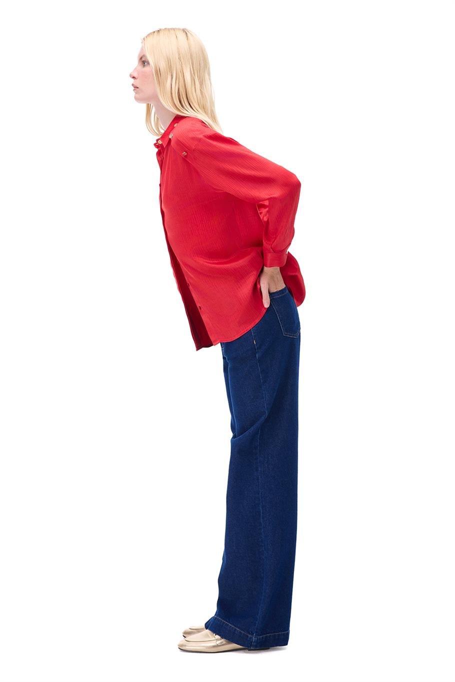 Mudita Kırmızı Renk Kadın Gömlek