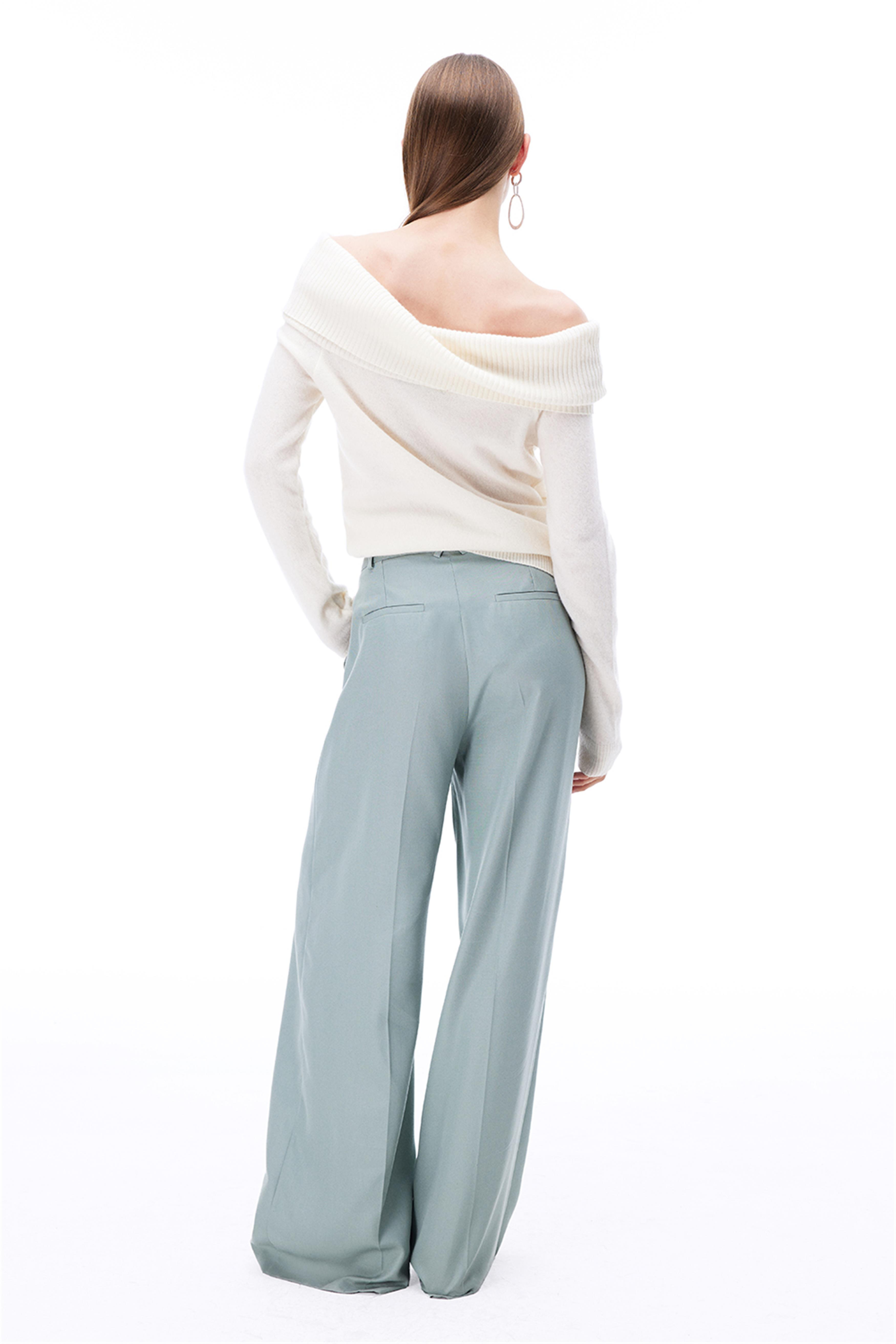 Nossa Regular Fit Mint Renk Kadın Pantolon