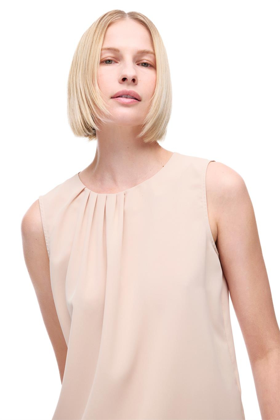 Nude Bisiklet Taka Sıfır Kol Bluz