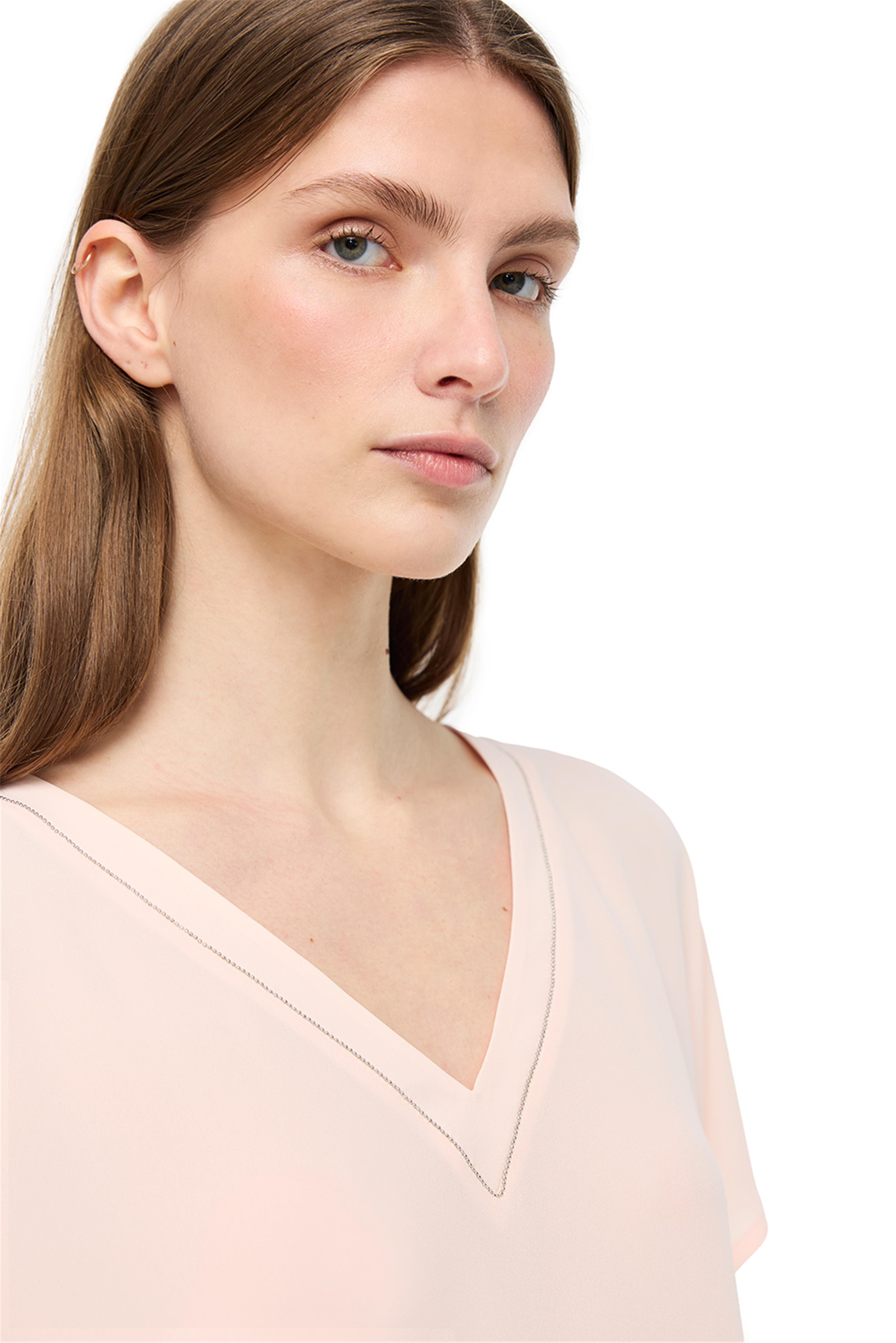 Pudra V Yaka Rahat Kalıp Bluz