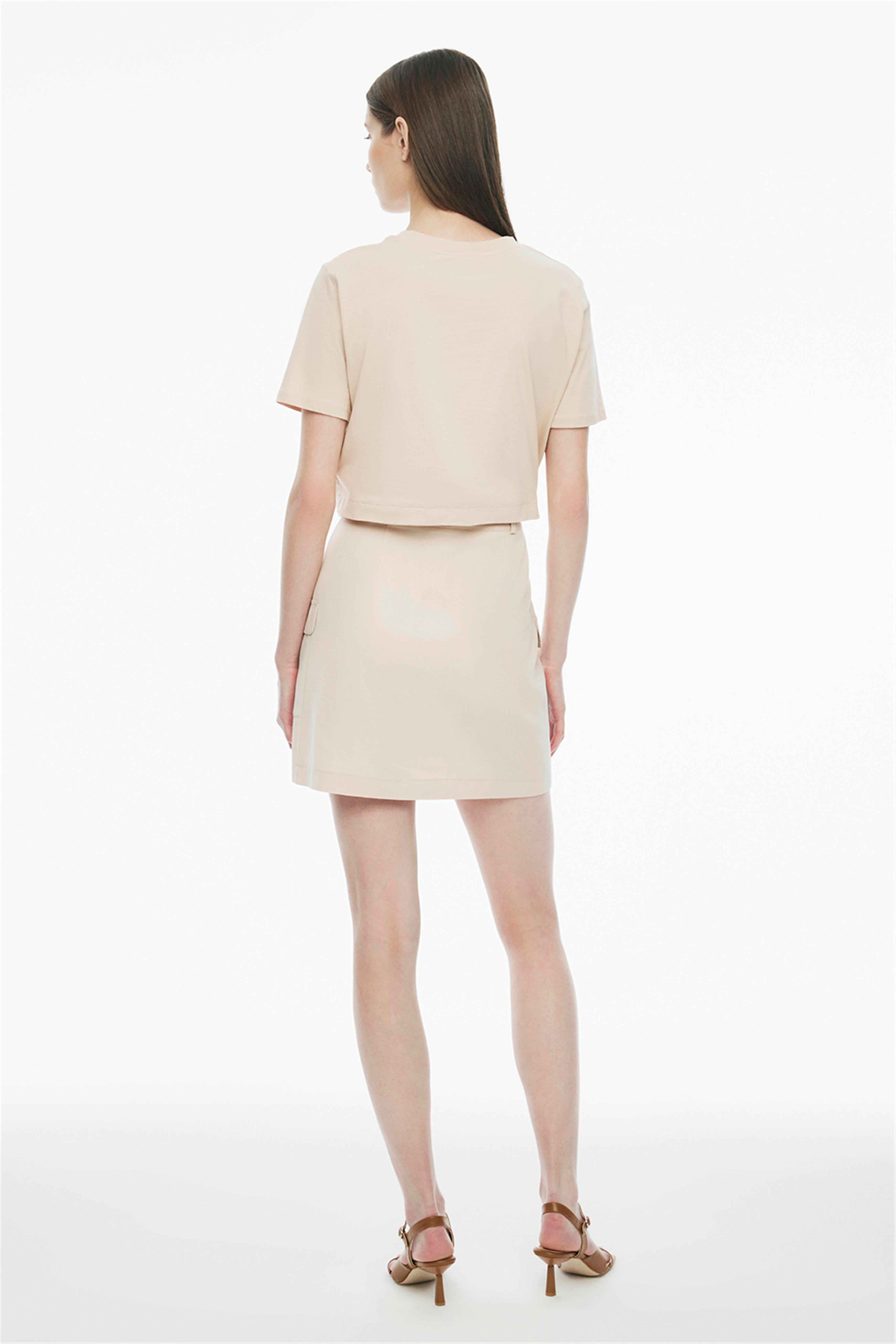 Rainer Bej Renk Regular Fit Gömlek Yaka Tulum