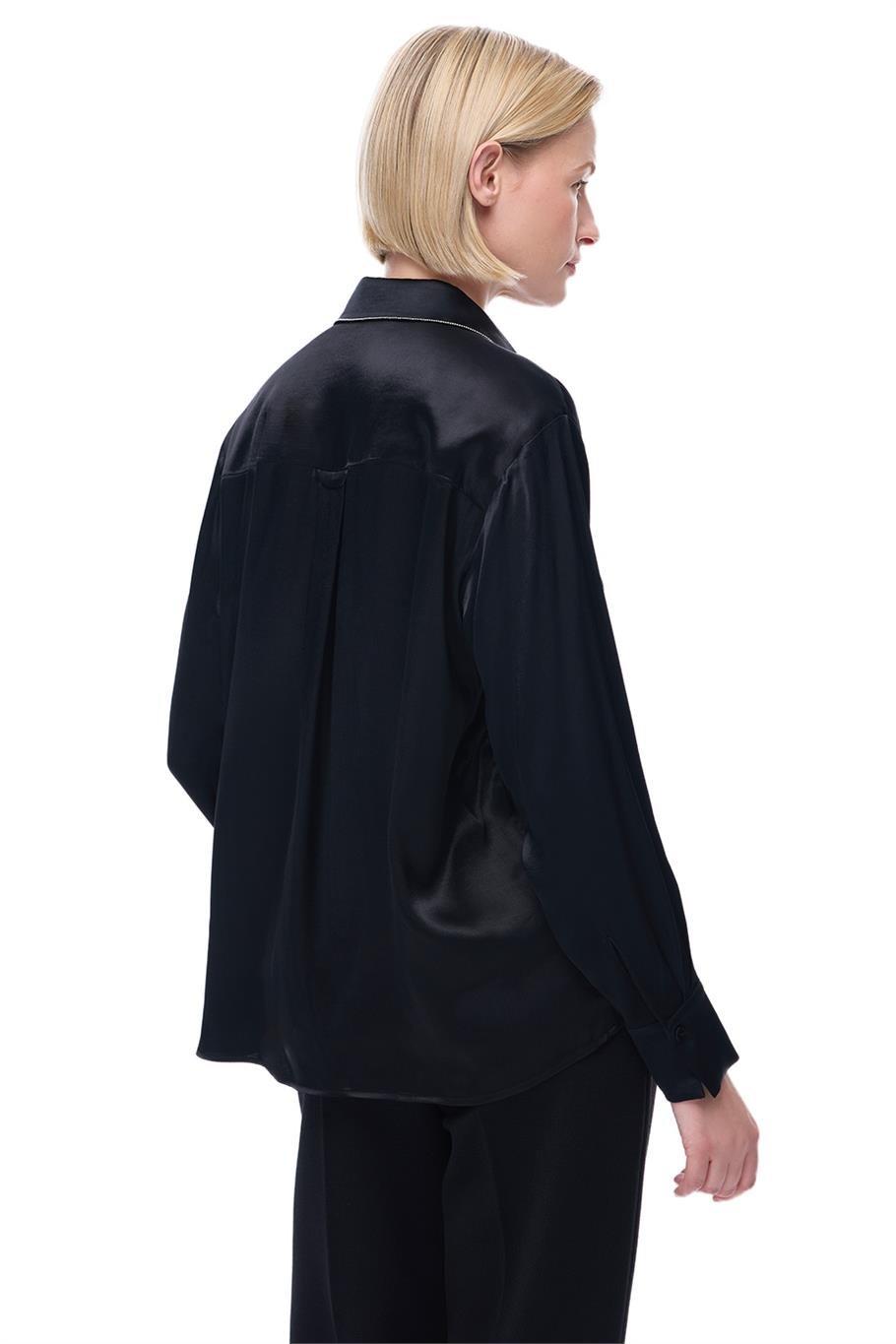 Safira Siyah Renk Kadın Gömlek