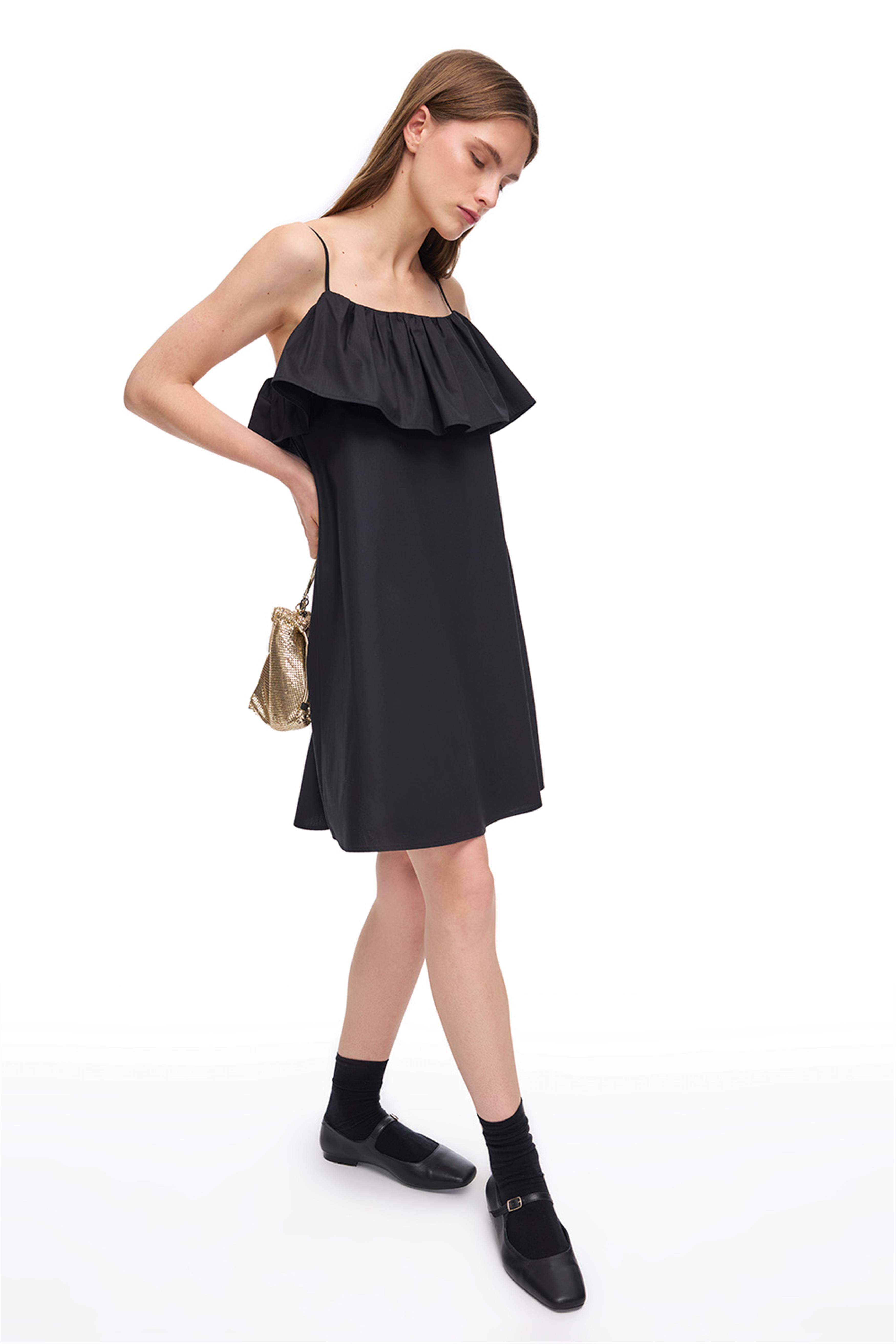 Siyah Albas Mini Boy Elbise