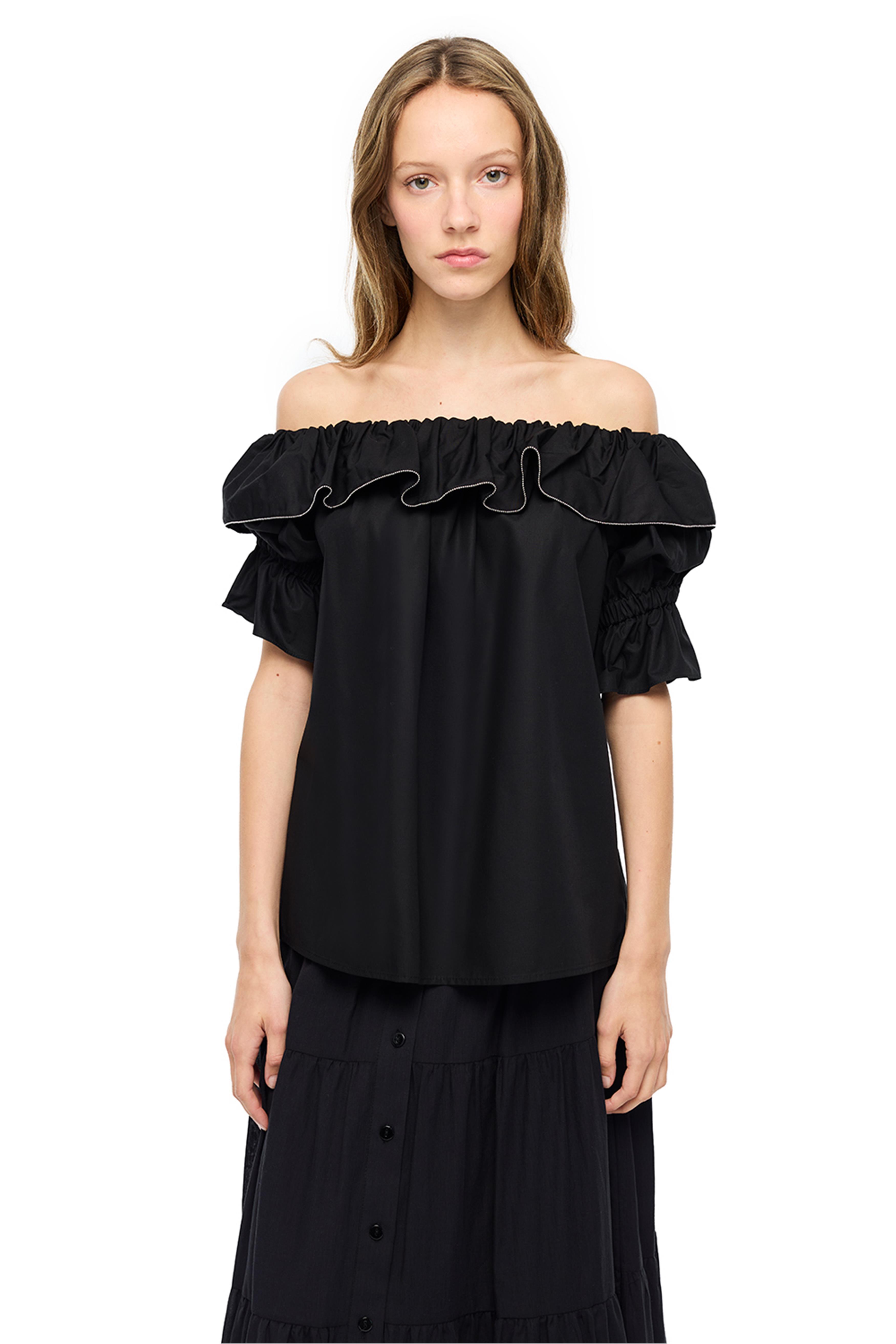 Siyah Albas Regular Fit Bluz