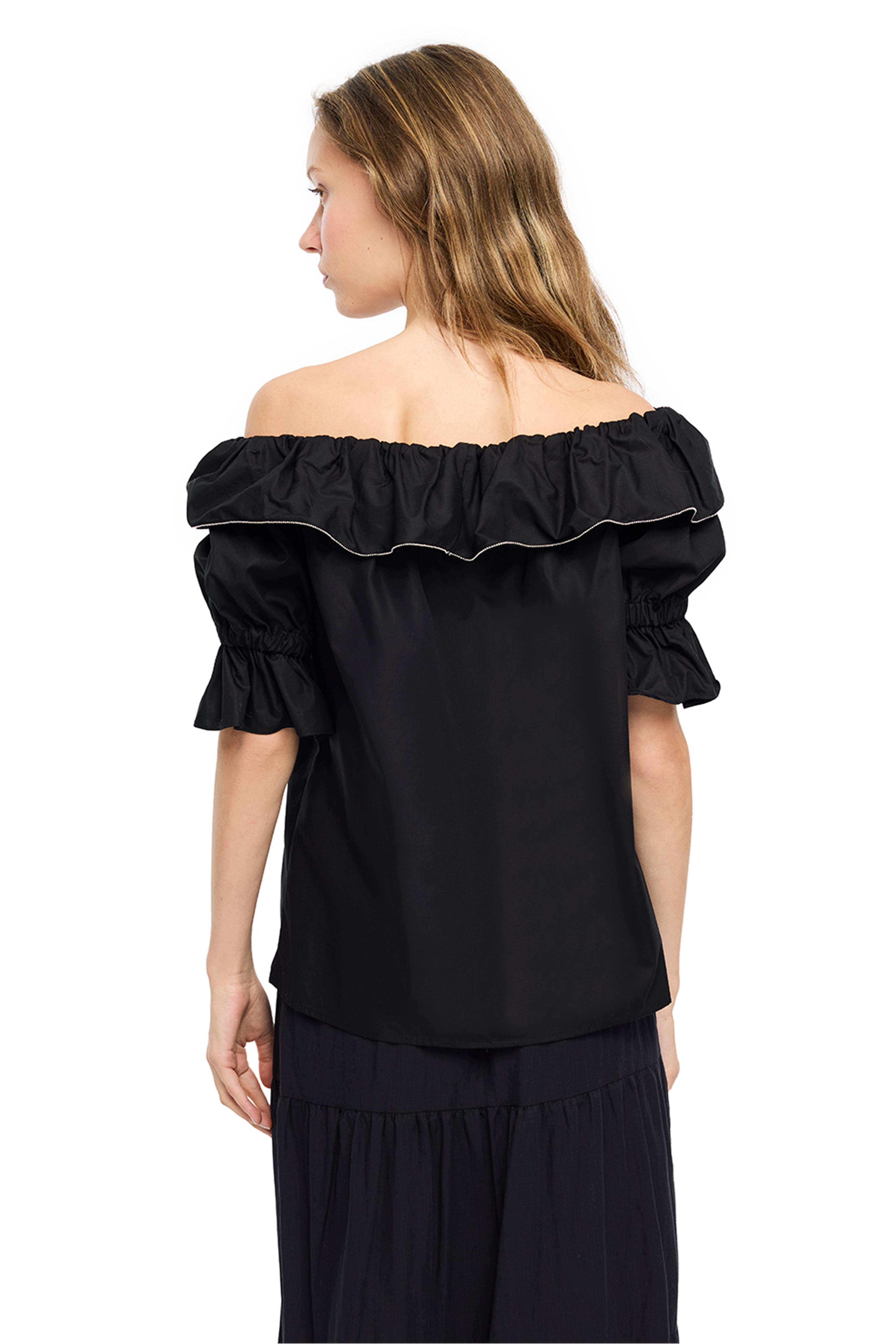 Siyah Albas Regular Fit Bluz