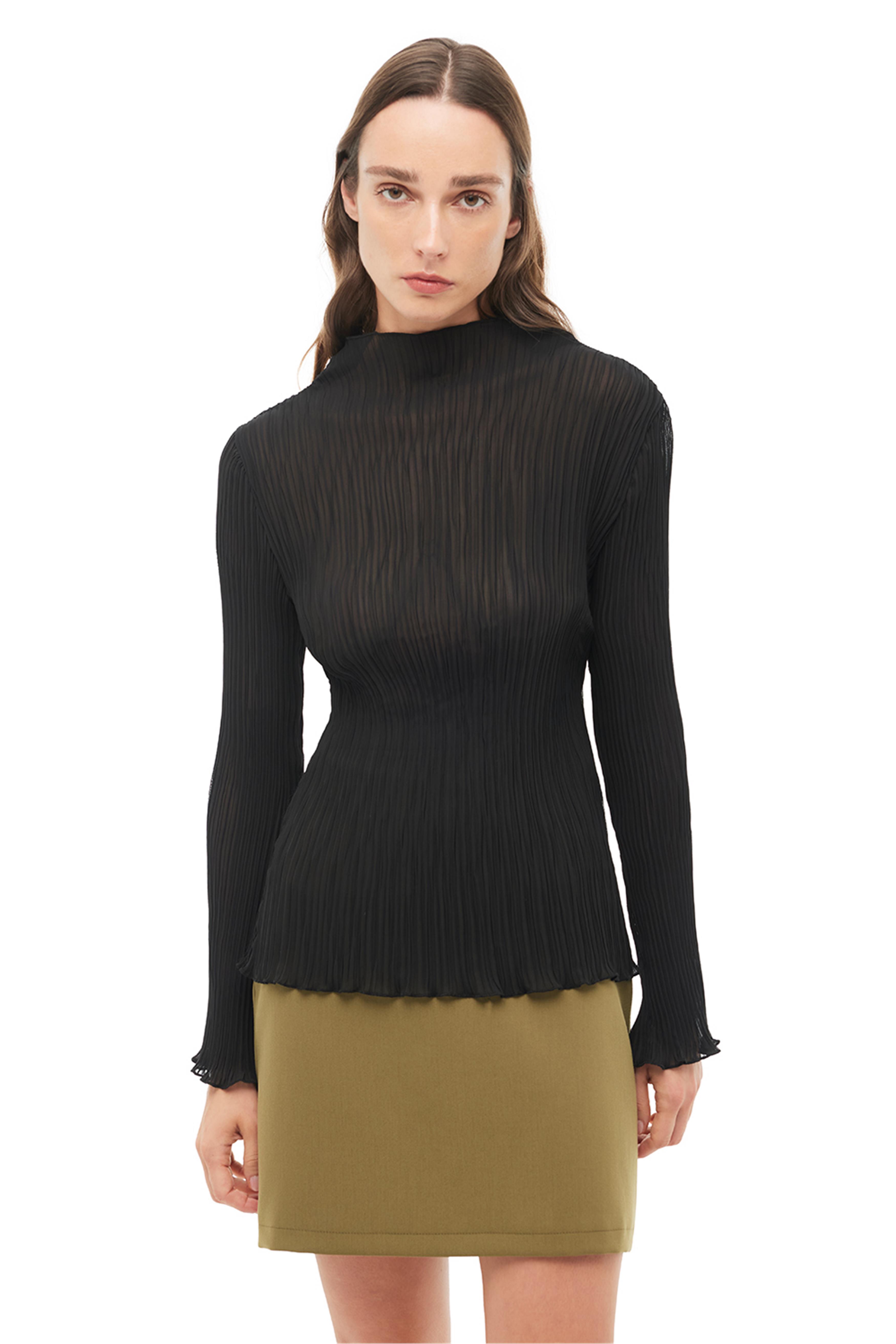 Siyah Balıkçı Yaka Bluz