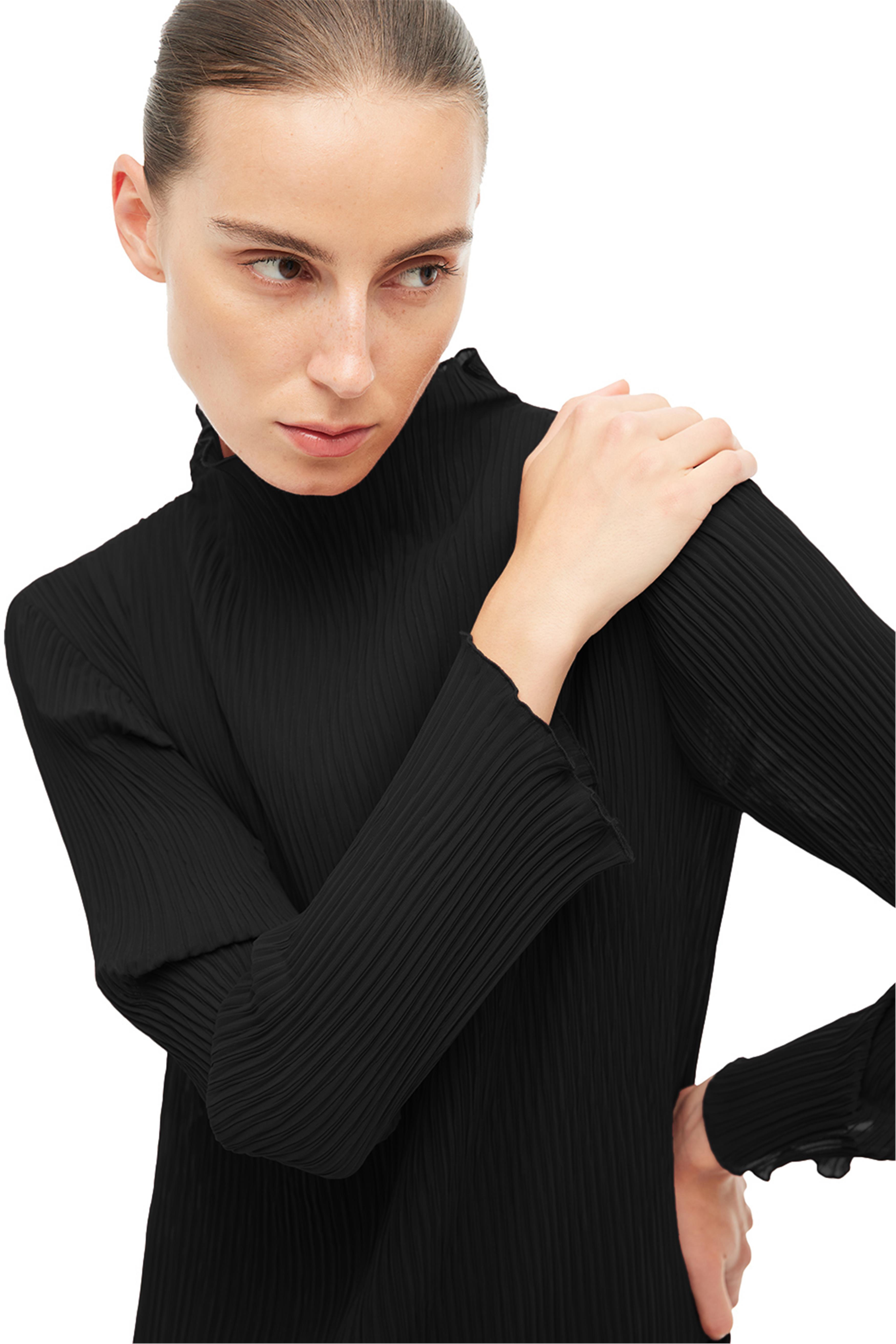 Siyah Balıkçı Yaka Midi Elbise