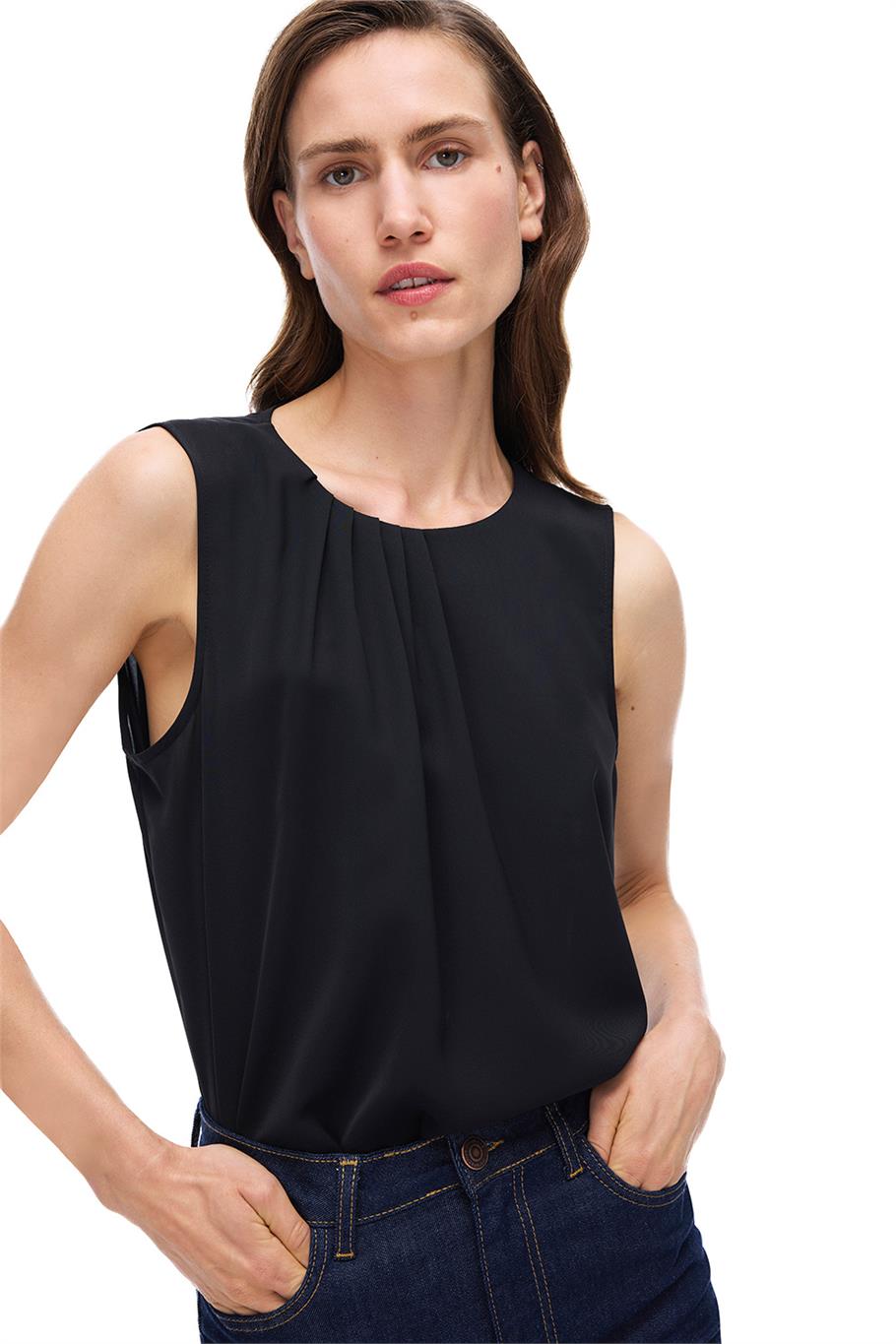 Siyah Bisiklet Taka Sıfır Kol Bluz