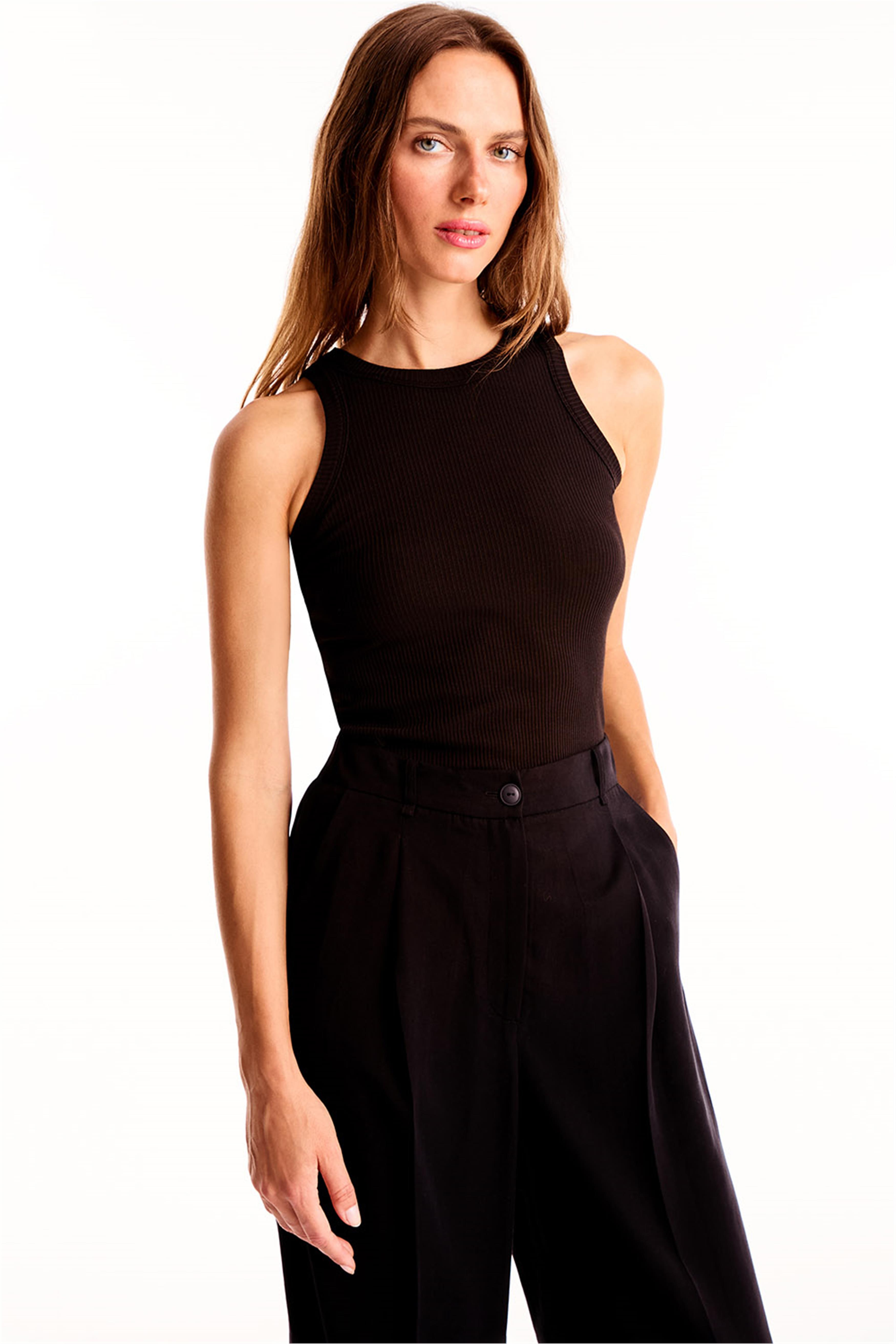 Siyah Days Regular Fit Yüksek Bel Pantolon