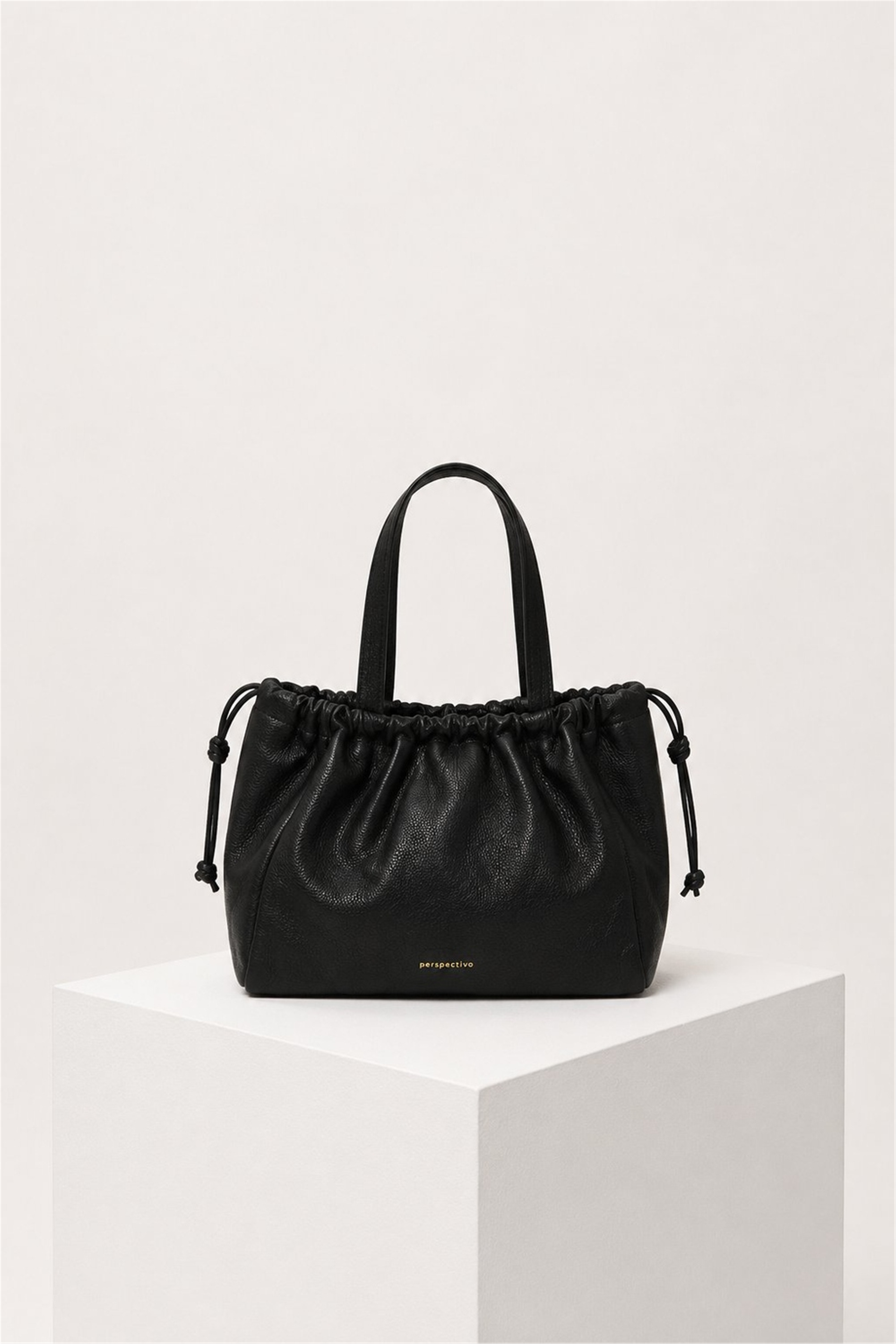 Siyah Deri Shopper Çanta