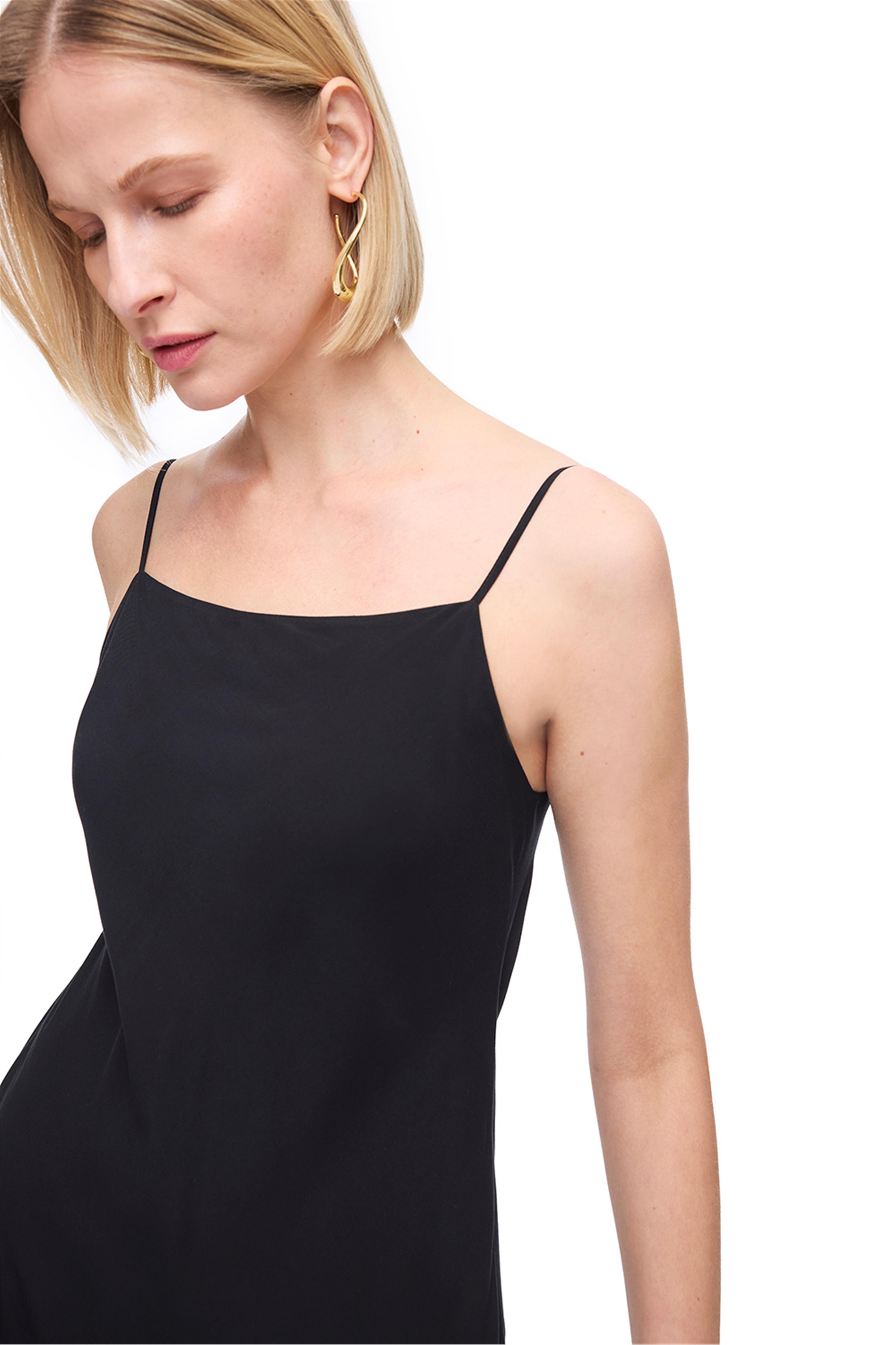 Siyah Emiras Rahat Kalıp Bilek Boy Elbise