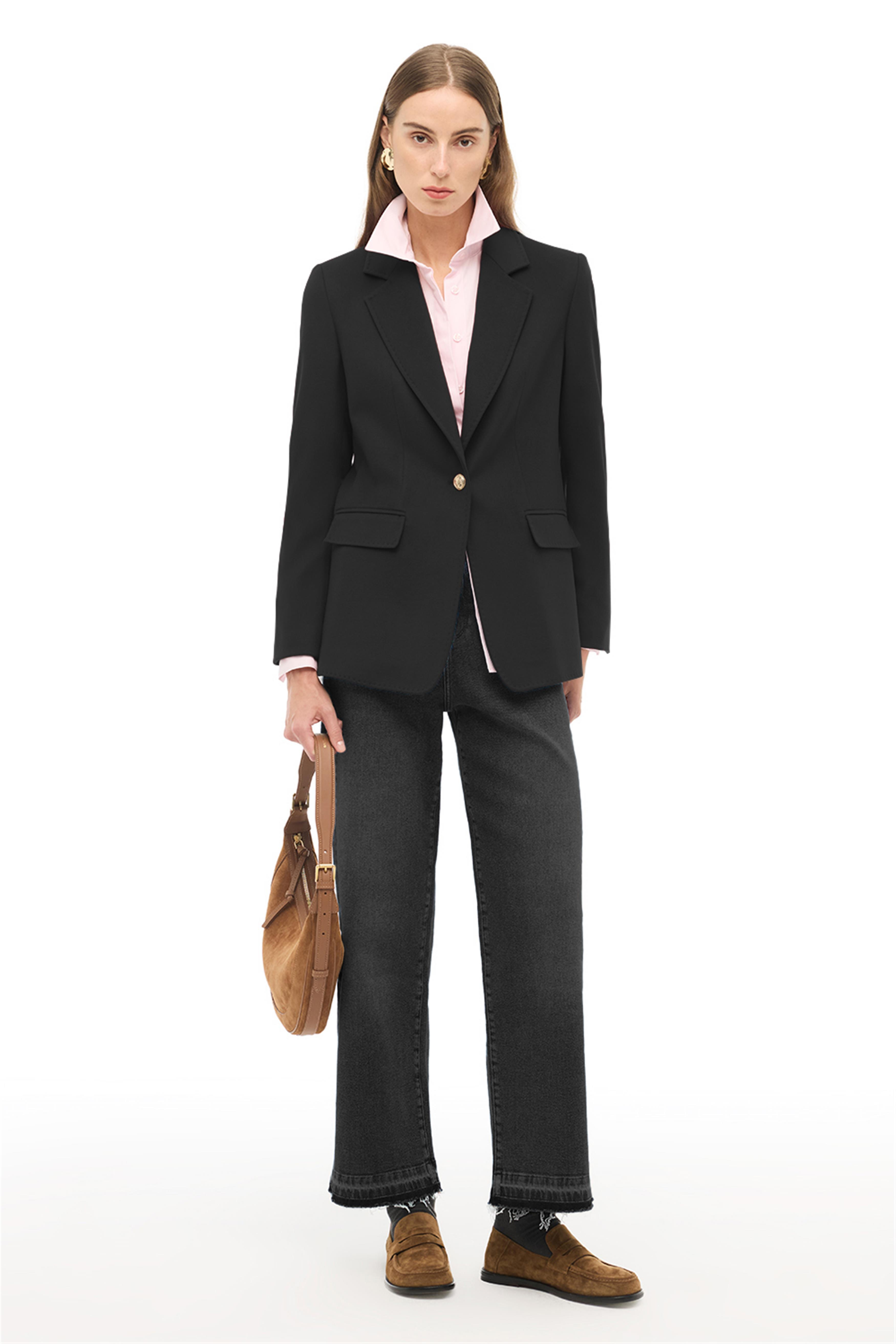 Siyah Klasik Yaka Ceket