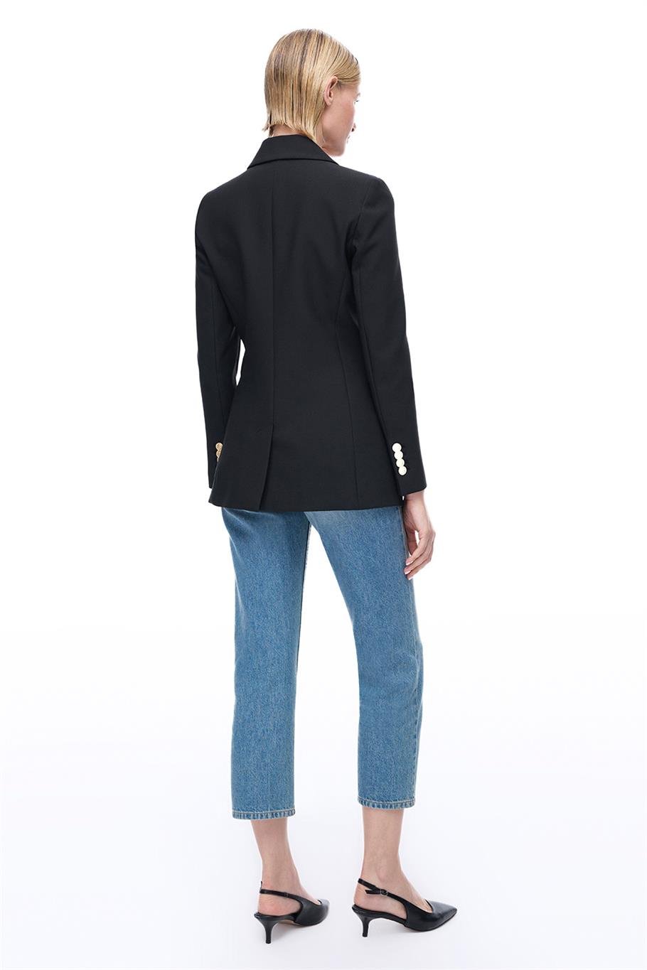 Siyah  Klasik Yaka Ceket