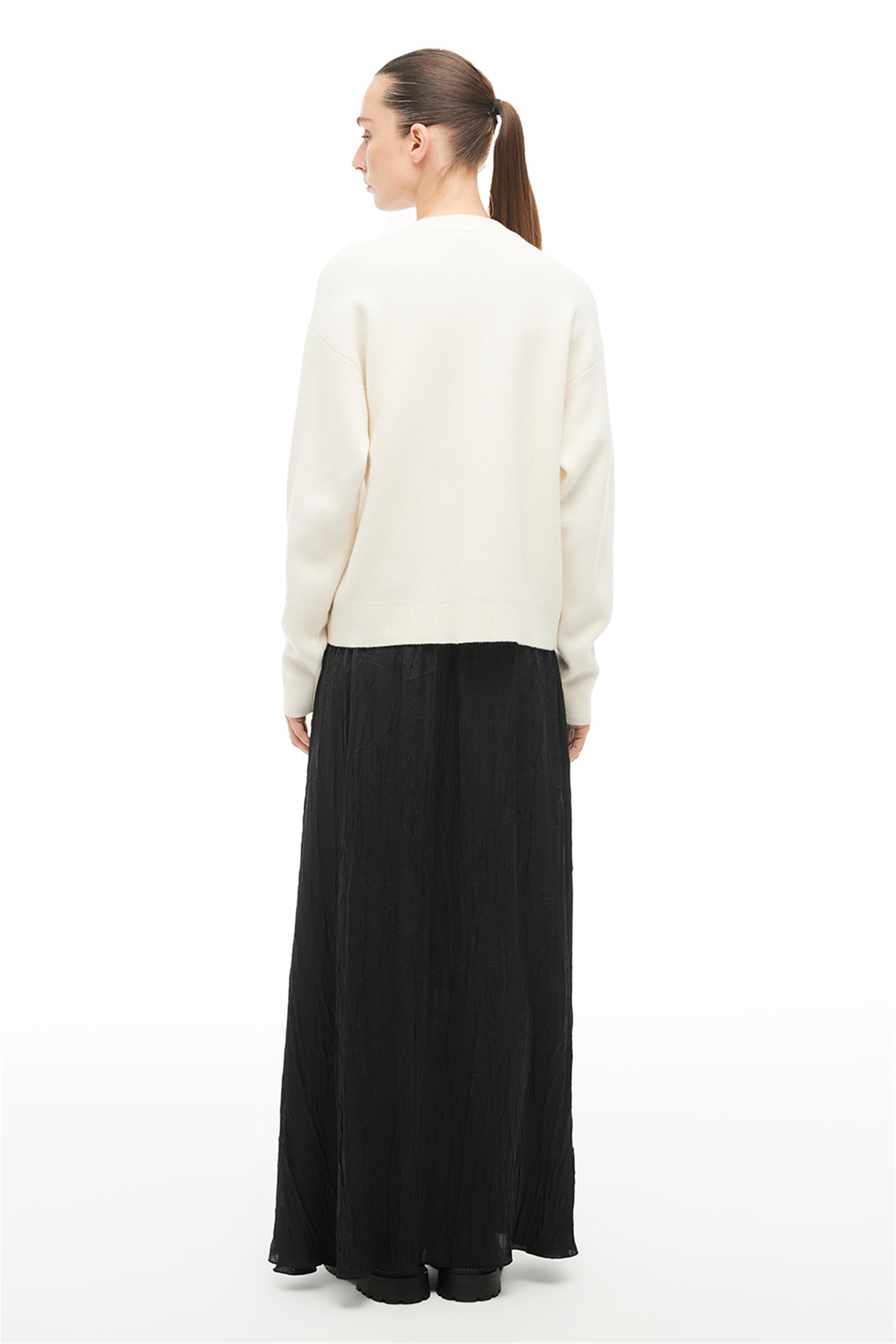 Siyah Slim Fit Midi Etek