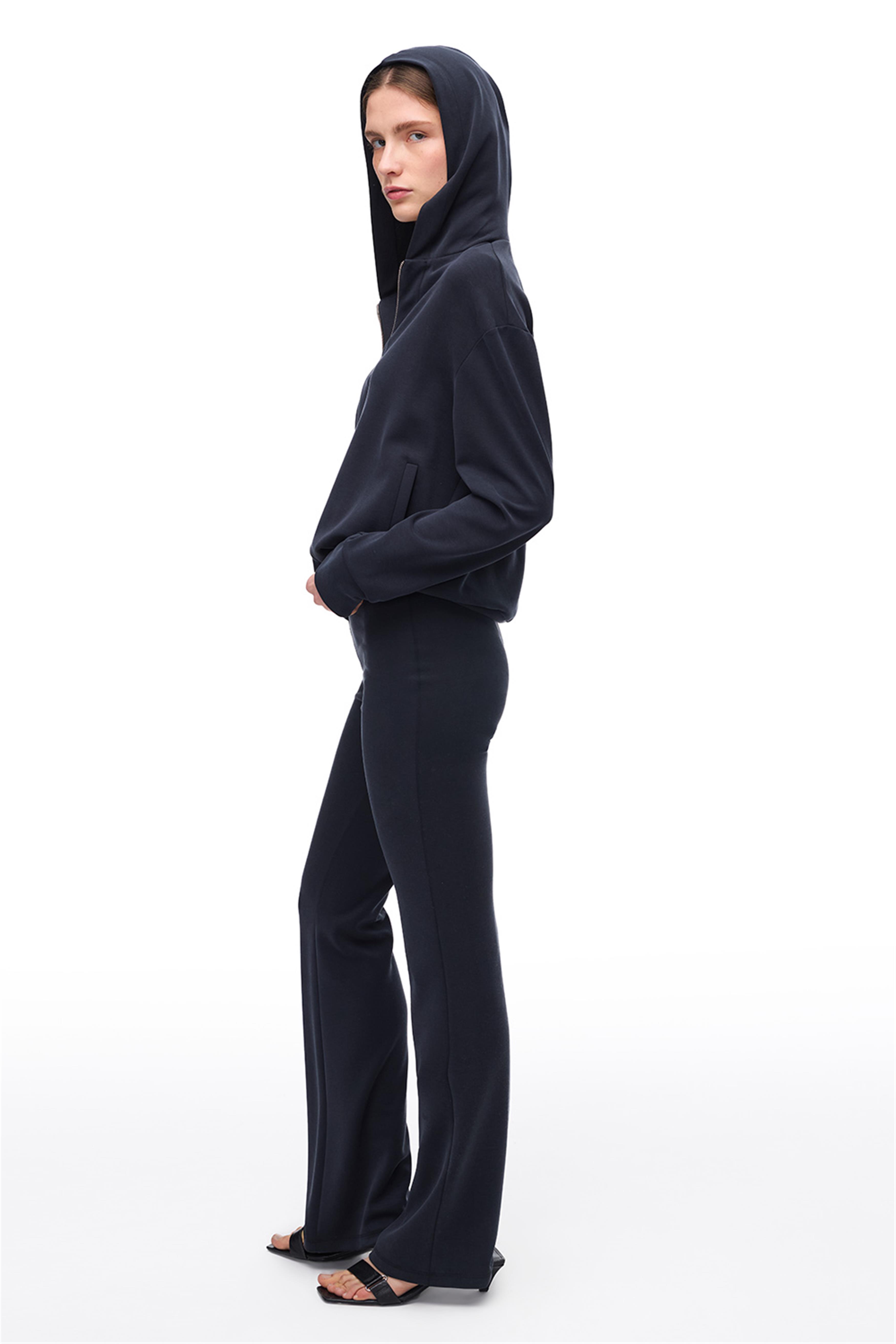 Siyah Yüksek Bel Geniş Paça Pantolon