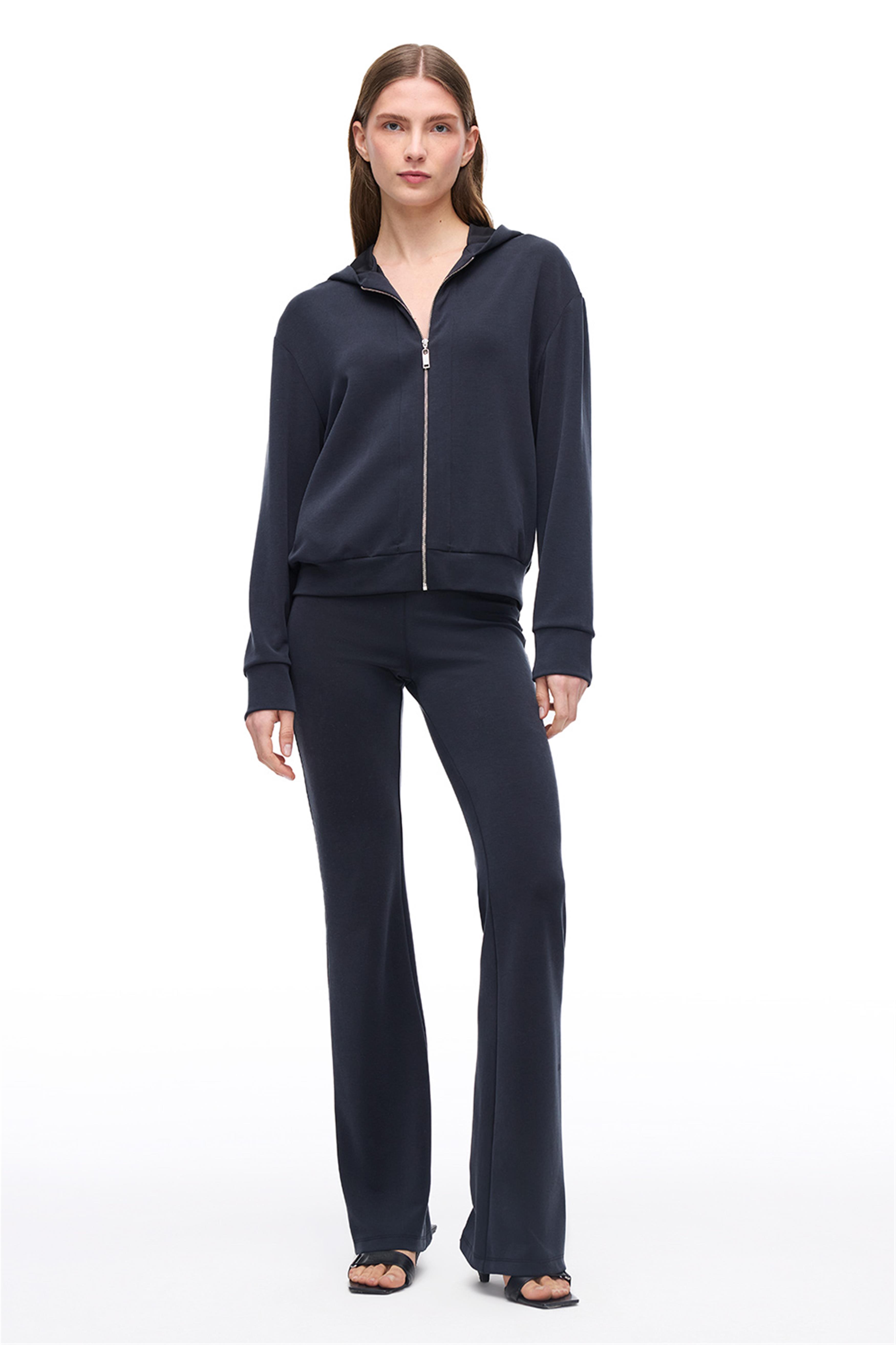 Siyah Yüksek Bel Geniş Paça Pantolon