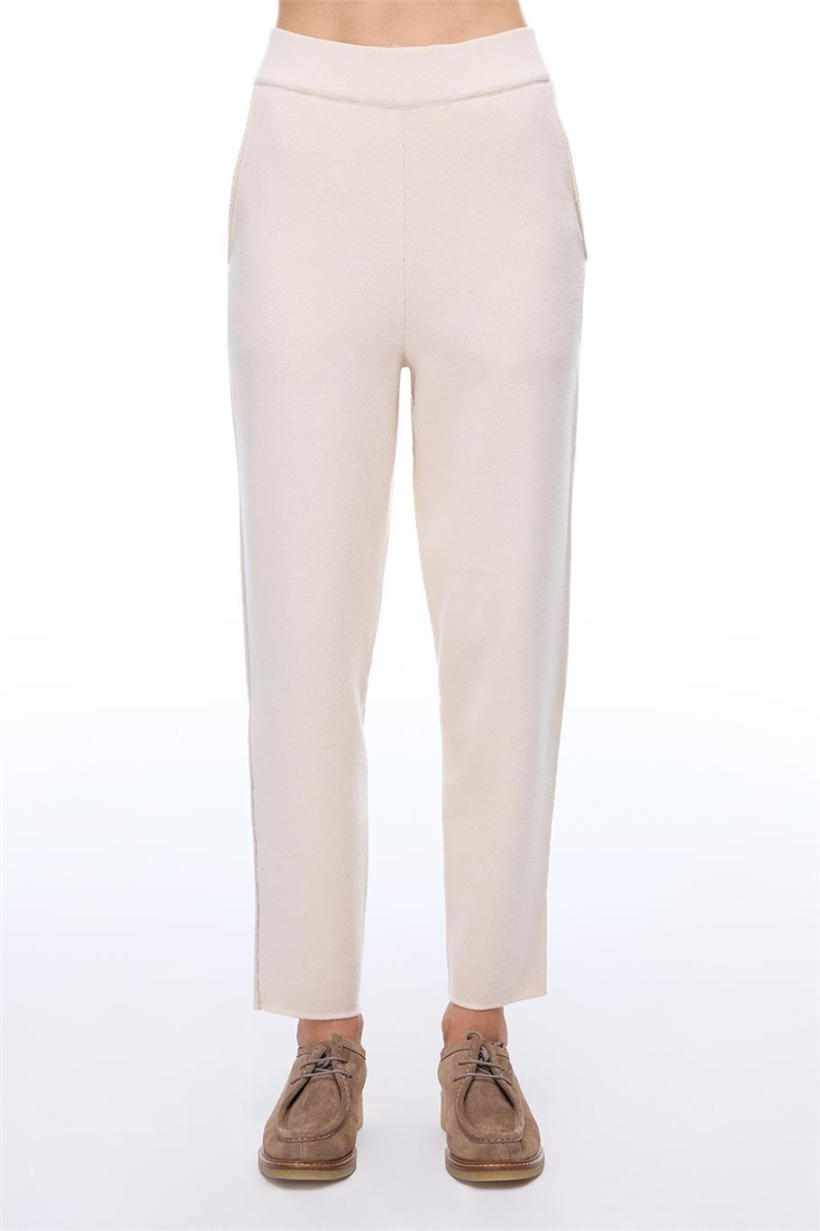 Triko Rahat Kalıp Bilek Boy Vizon Pantolon