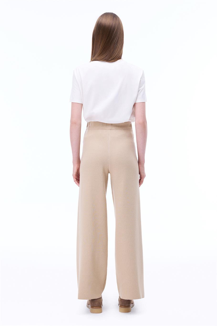 Triko Rahat Kalıp Uzun Boy Vizon Pantolon