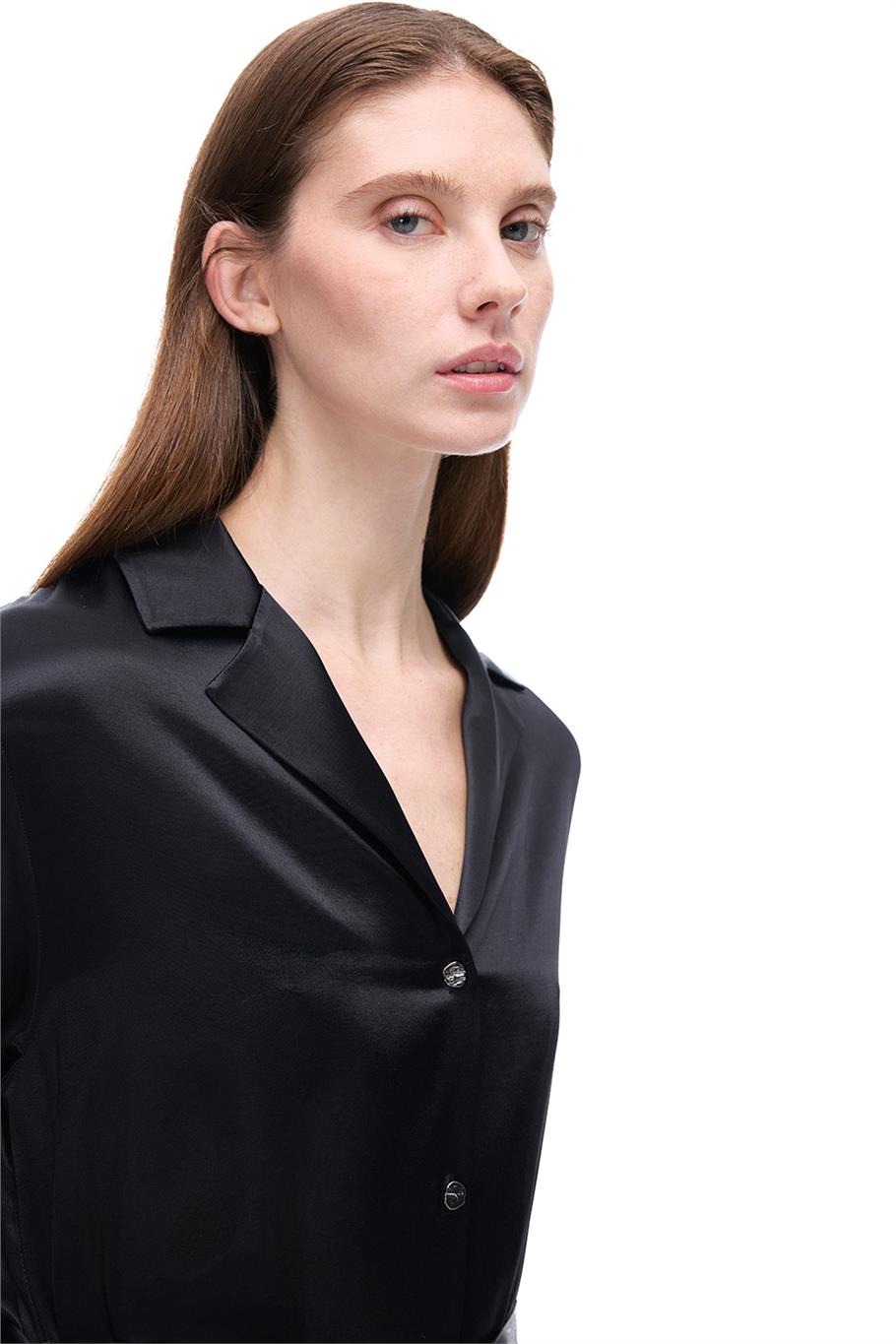 Wonder Midi Boy Takma Kol Siyah Renk Elbise