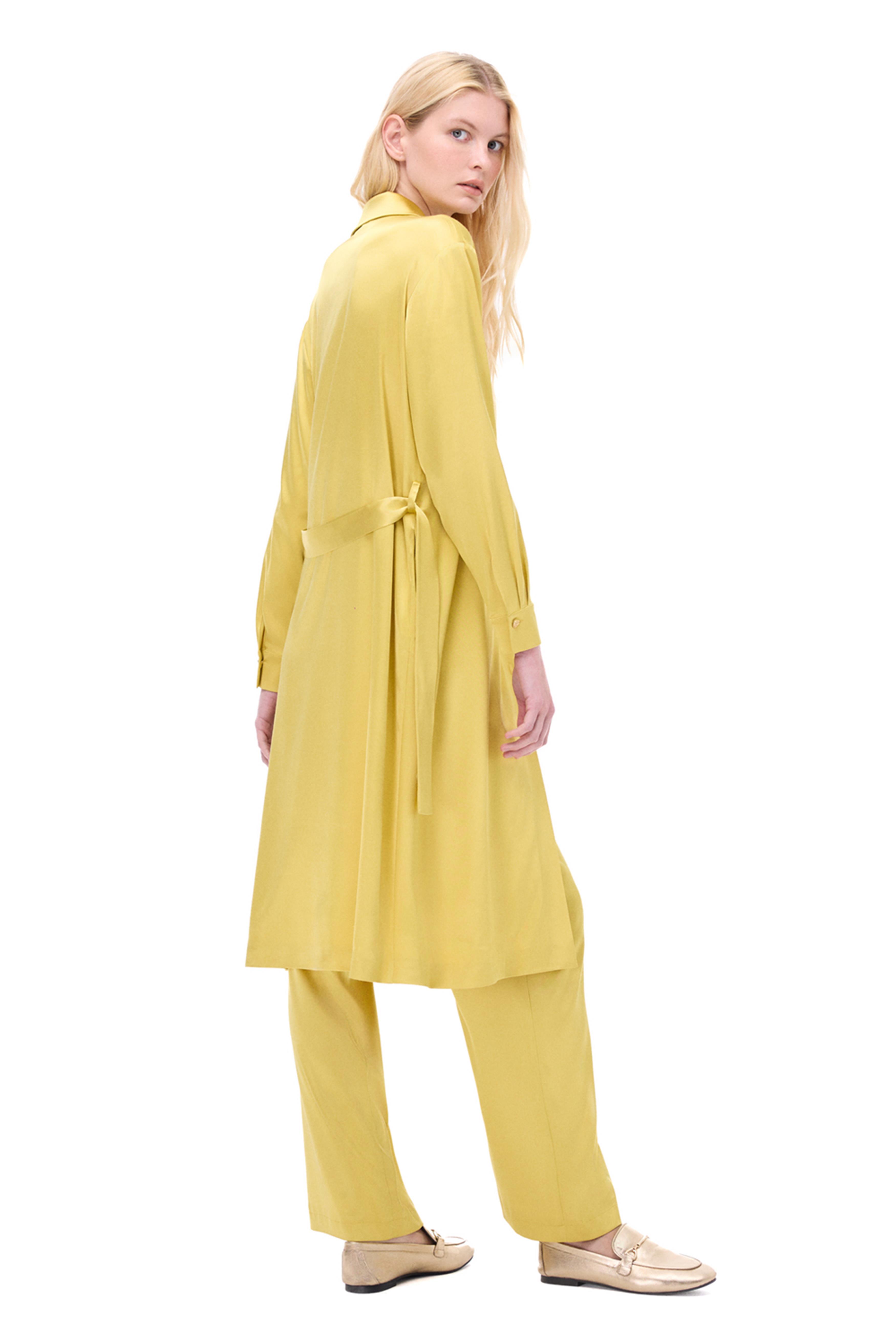 Wonder Midi Boy Takma Kol Yağ Yeşili Renk Elbise