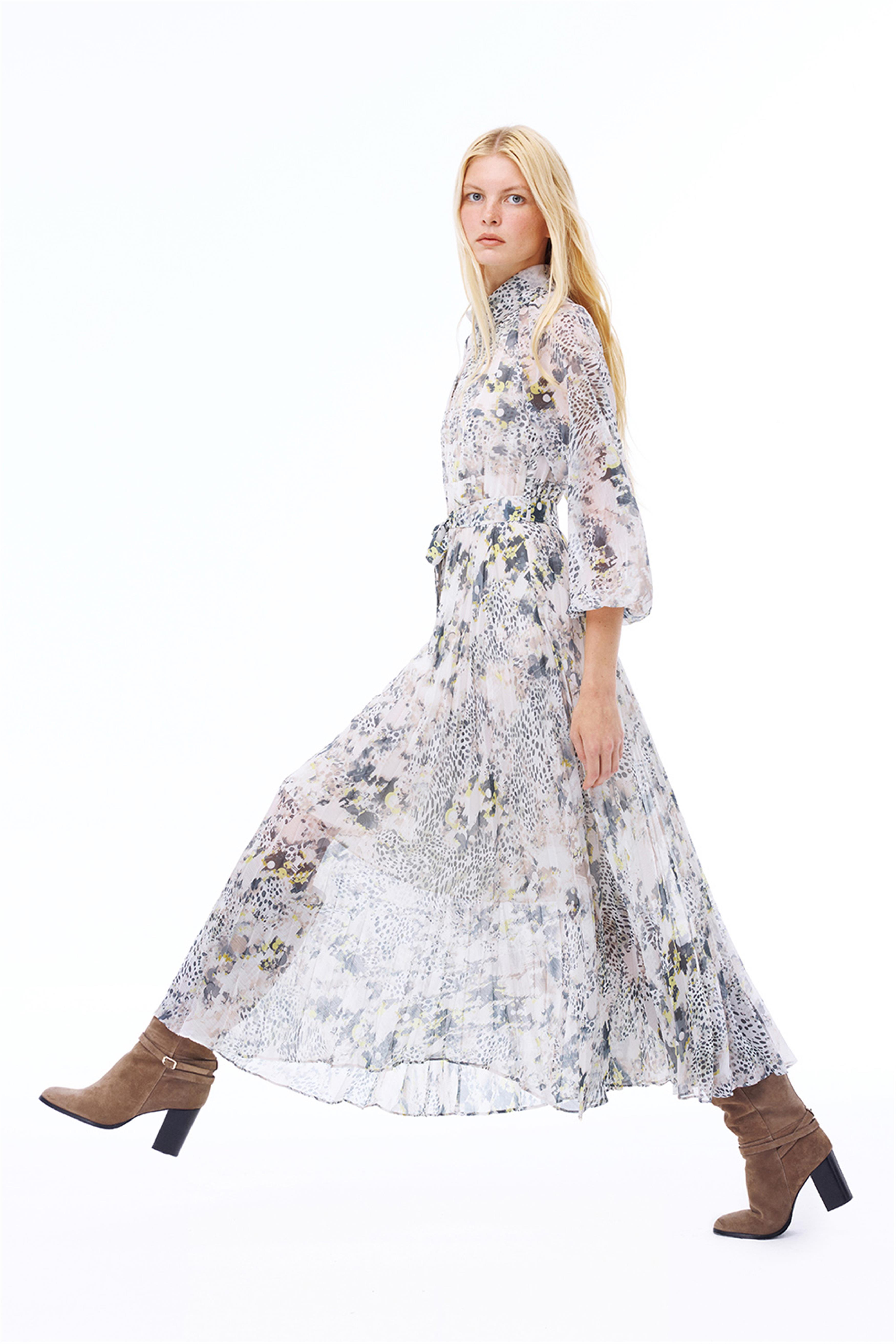 Yoryu Mini Boy Takma Kol Çok Renkli Elbise