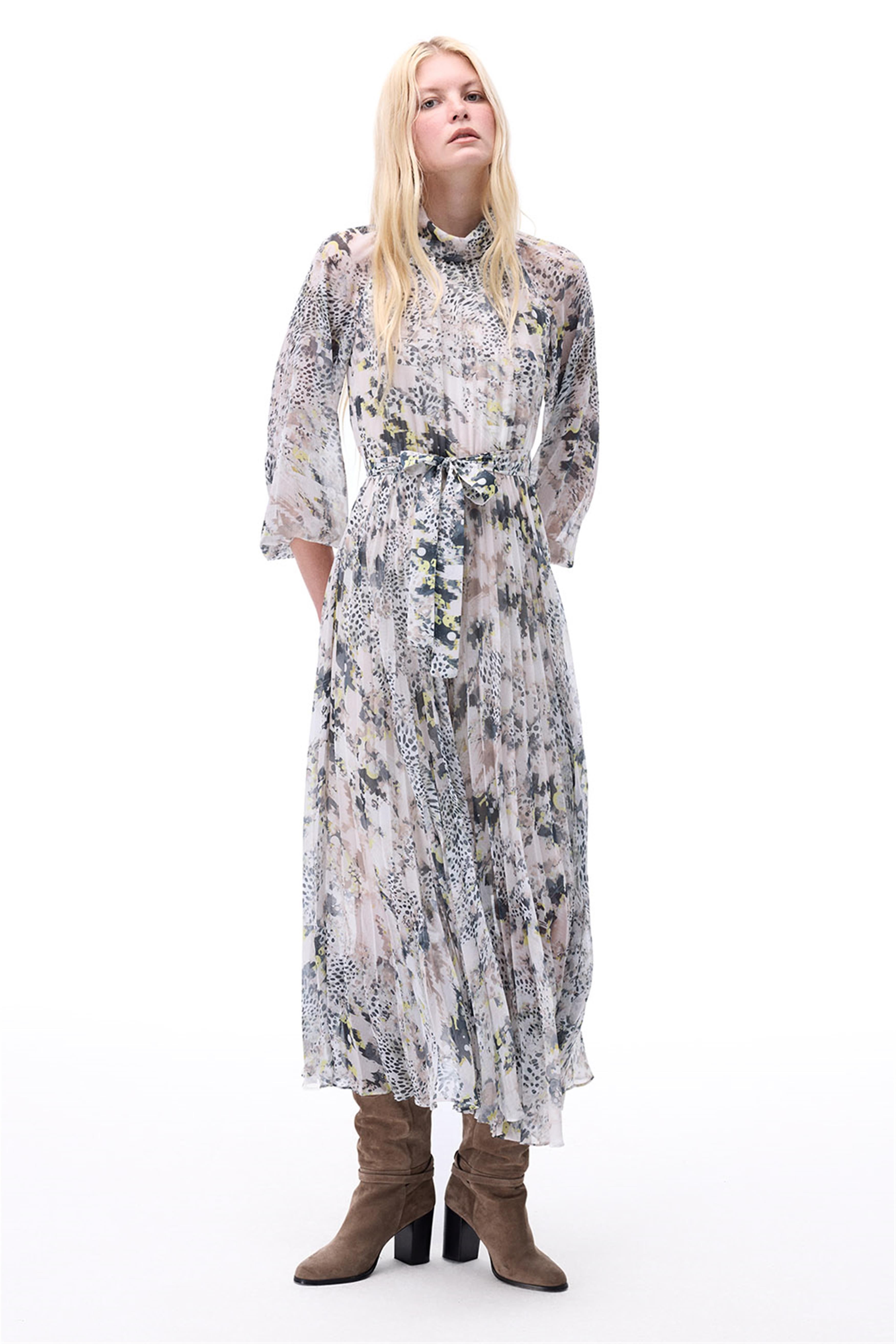 Yoryu Mini Boy Takma Kol Çok Renkli Elbise