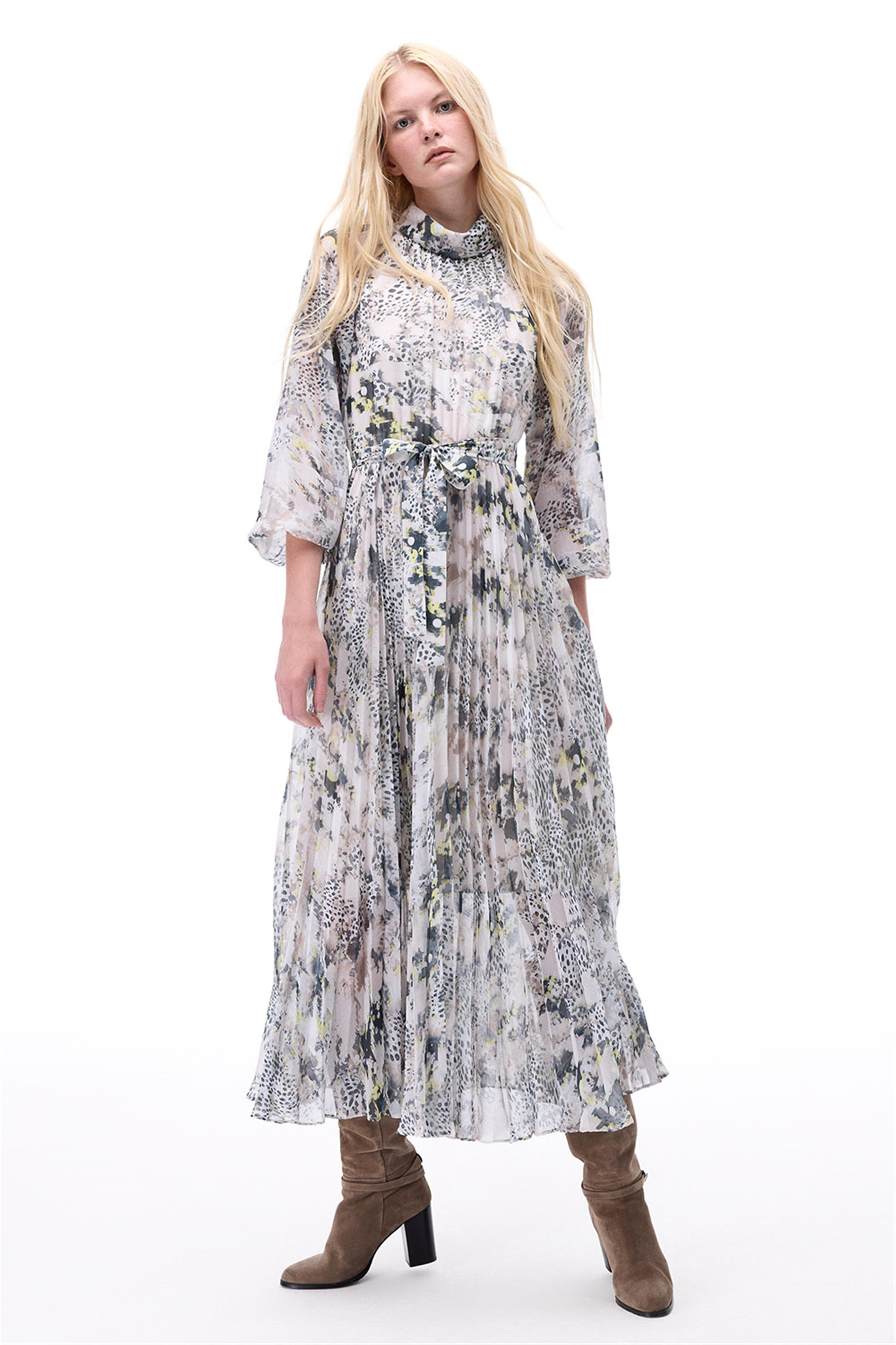 Yoryu Mini Boy Takma Kol Çok Renkli Elbise