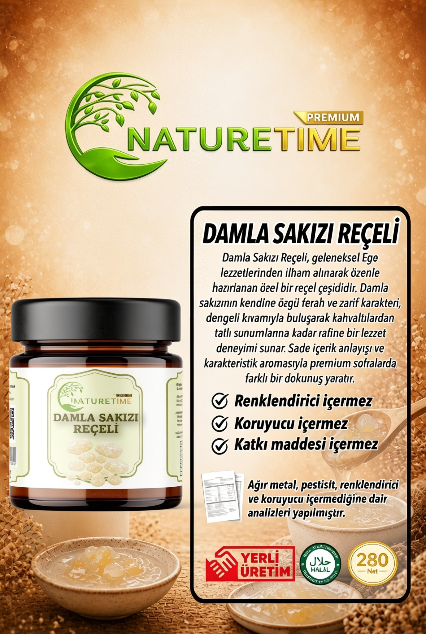 Damla Sakızı Reçeli 280 Gr