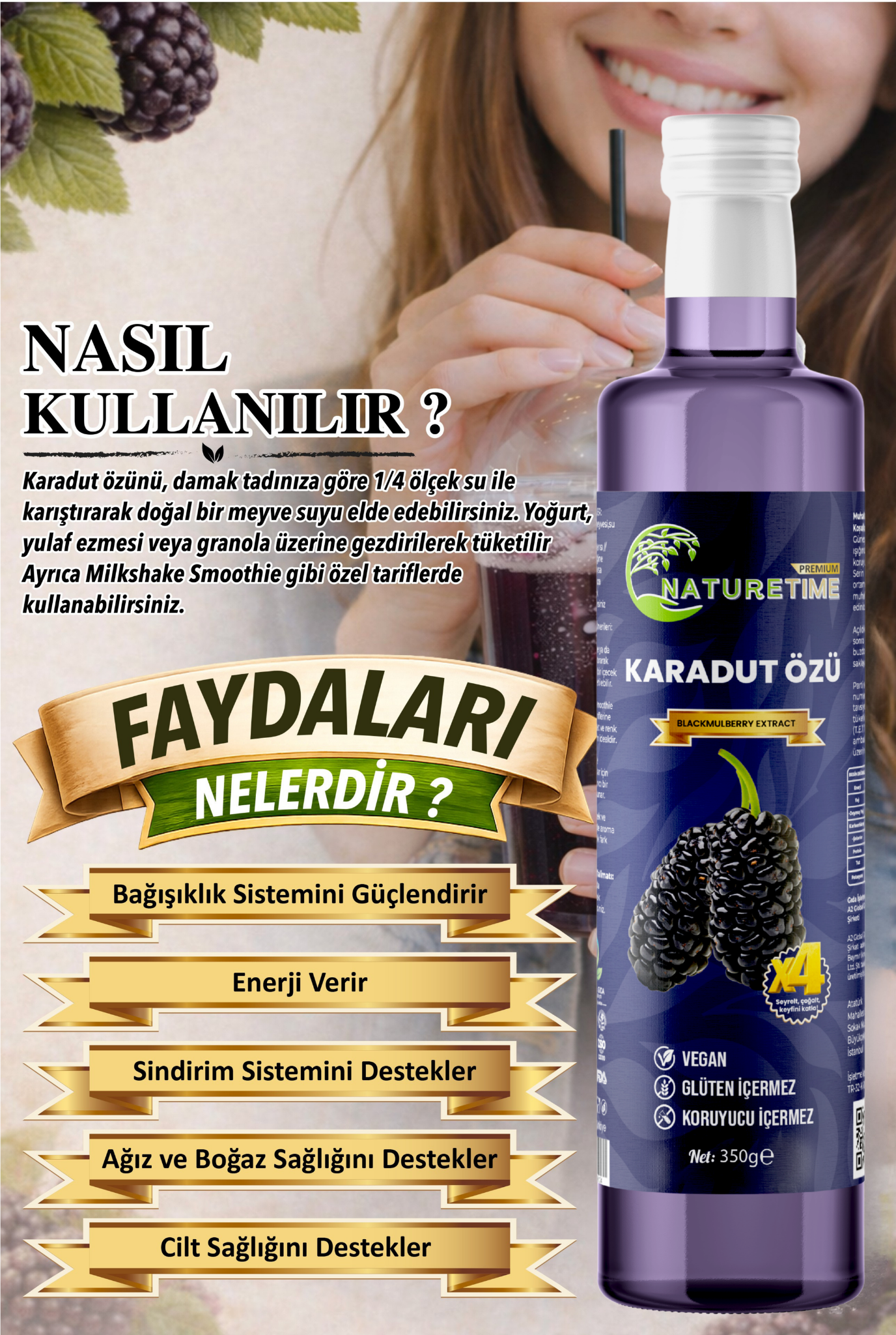 Karadut Özü 350 gr