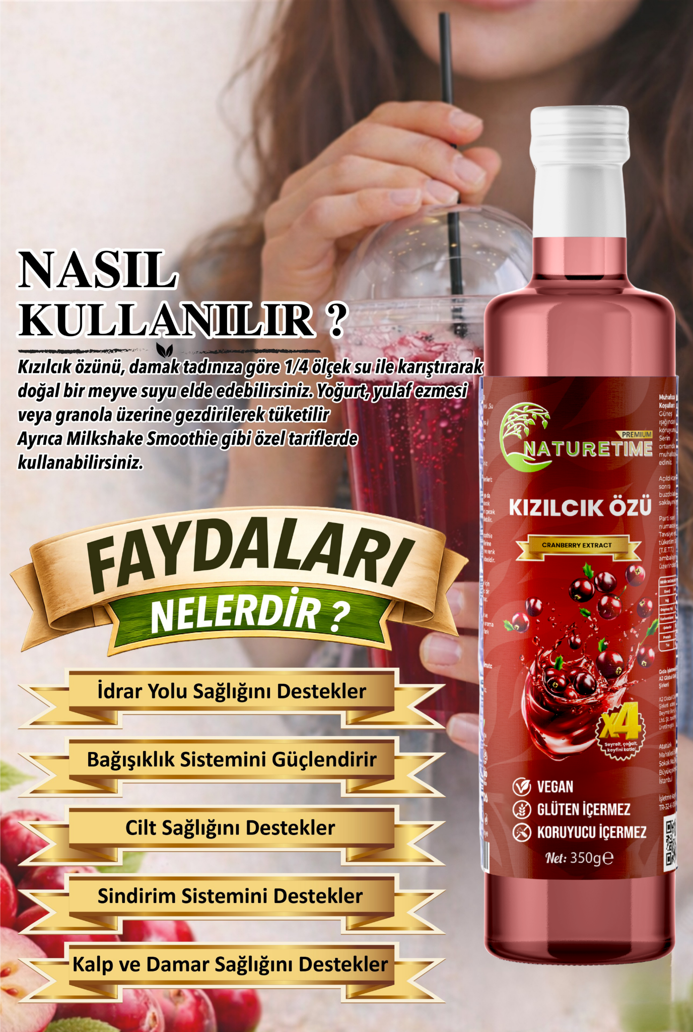 Kızılcık Özü 350 gr