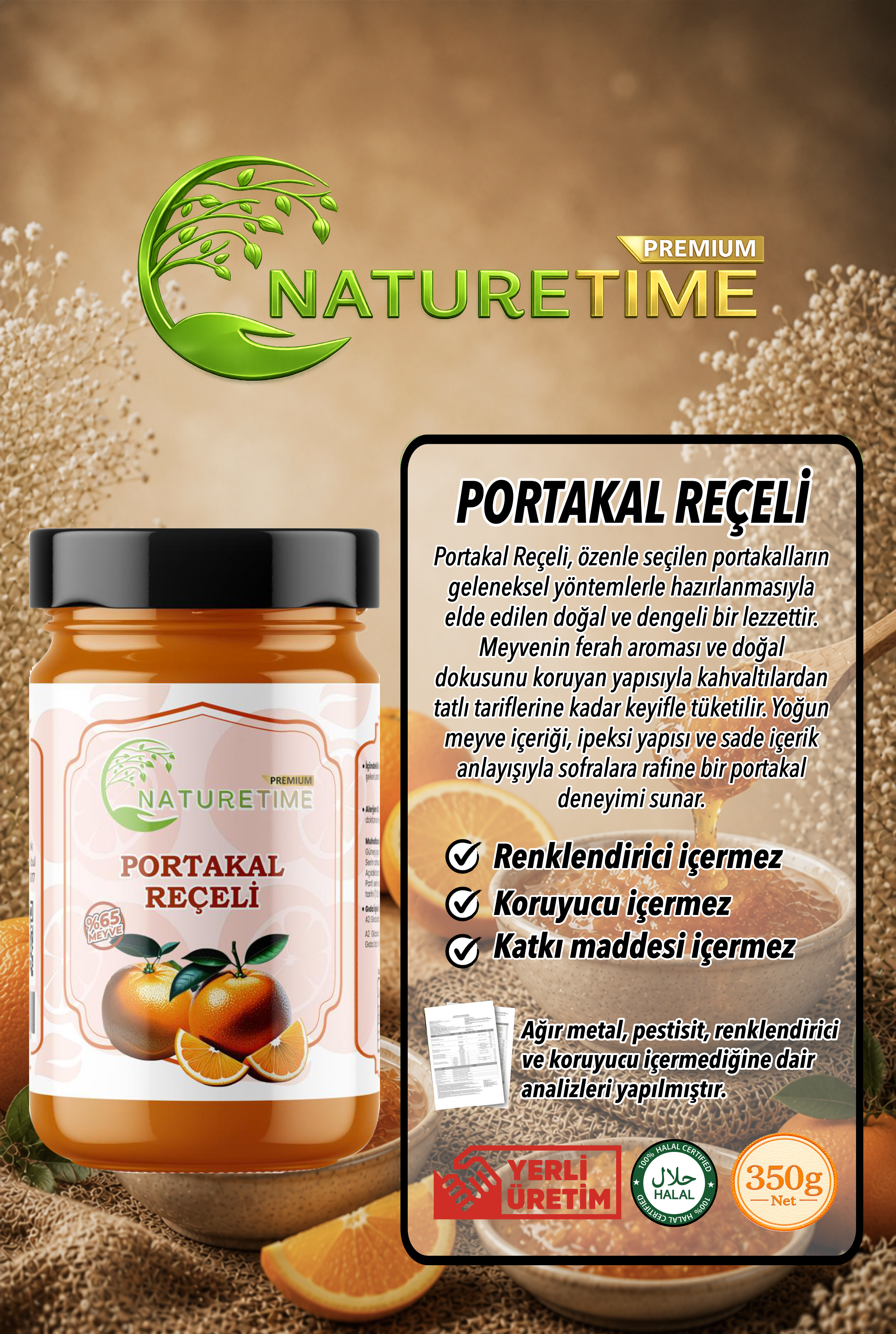 Portakal Reçeli 350 Gr