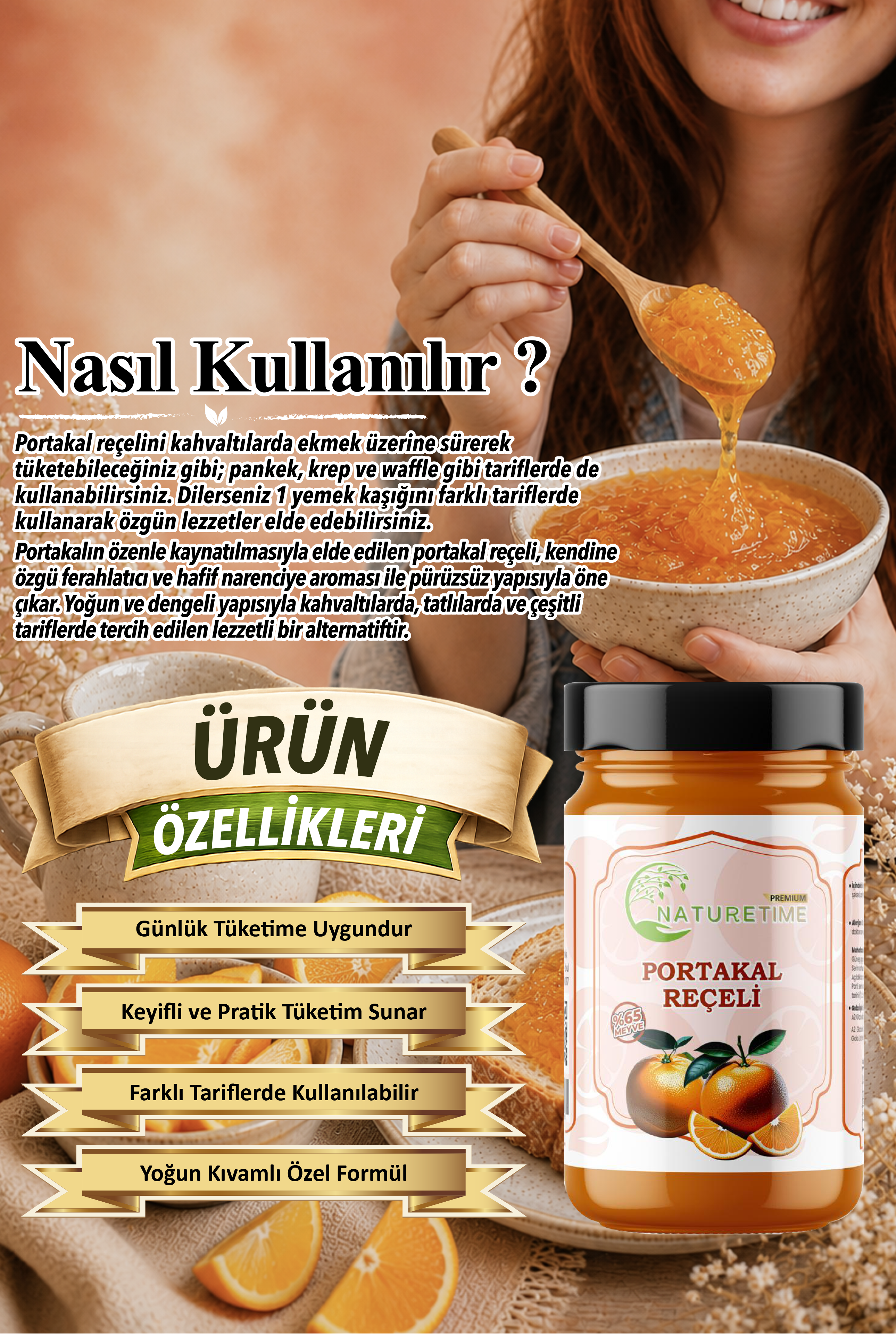 Portakal Reçeli 350 Gr
