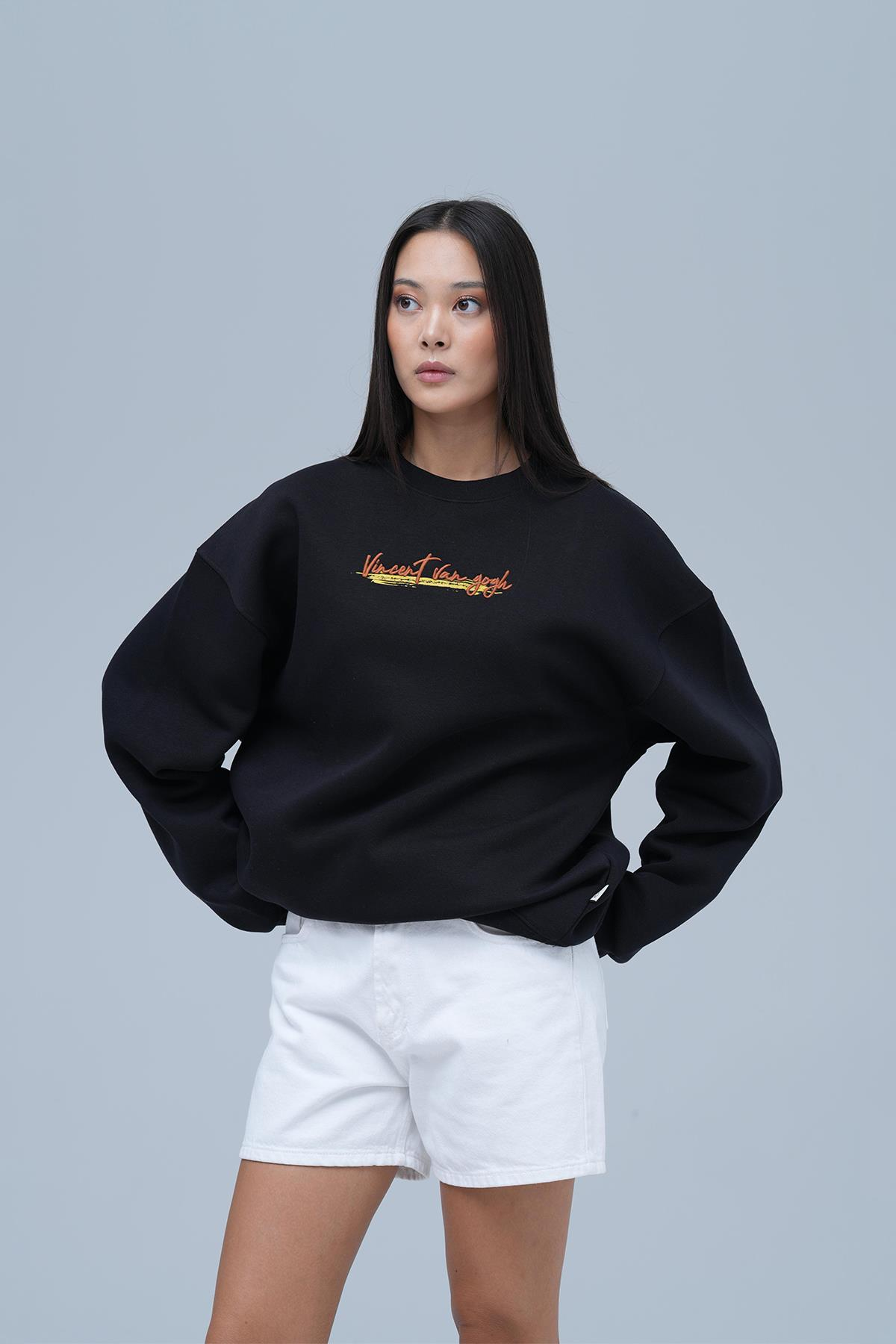 Art Nomad Oversize Sweatshirt Kadın Siyah