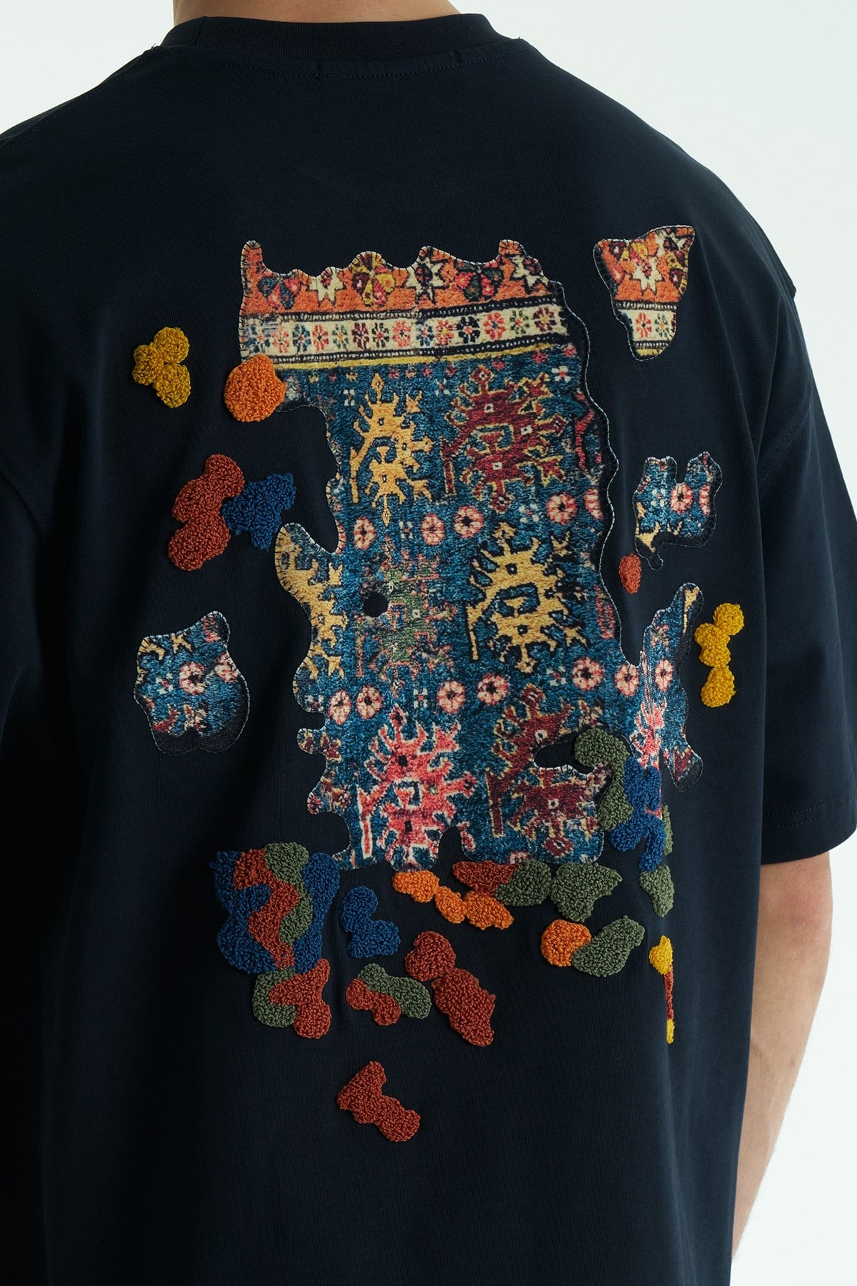 Authentic Oversize Erkek Tişört Lacivert