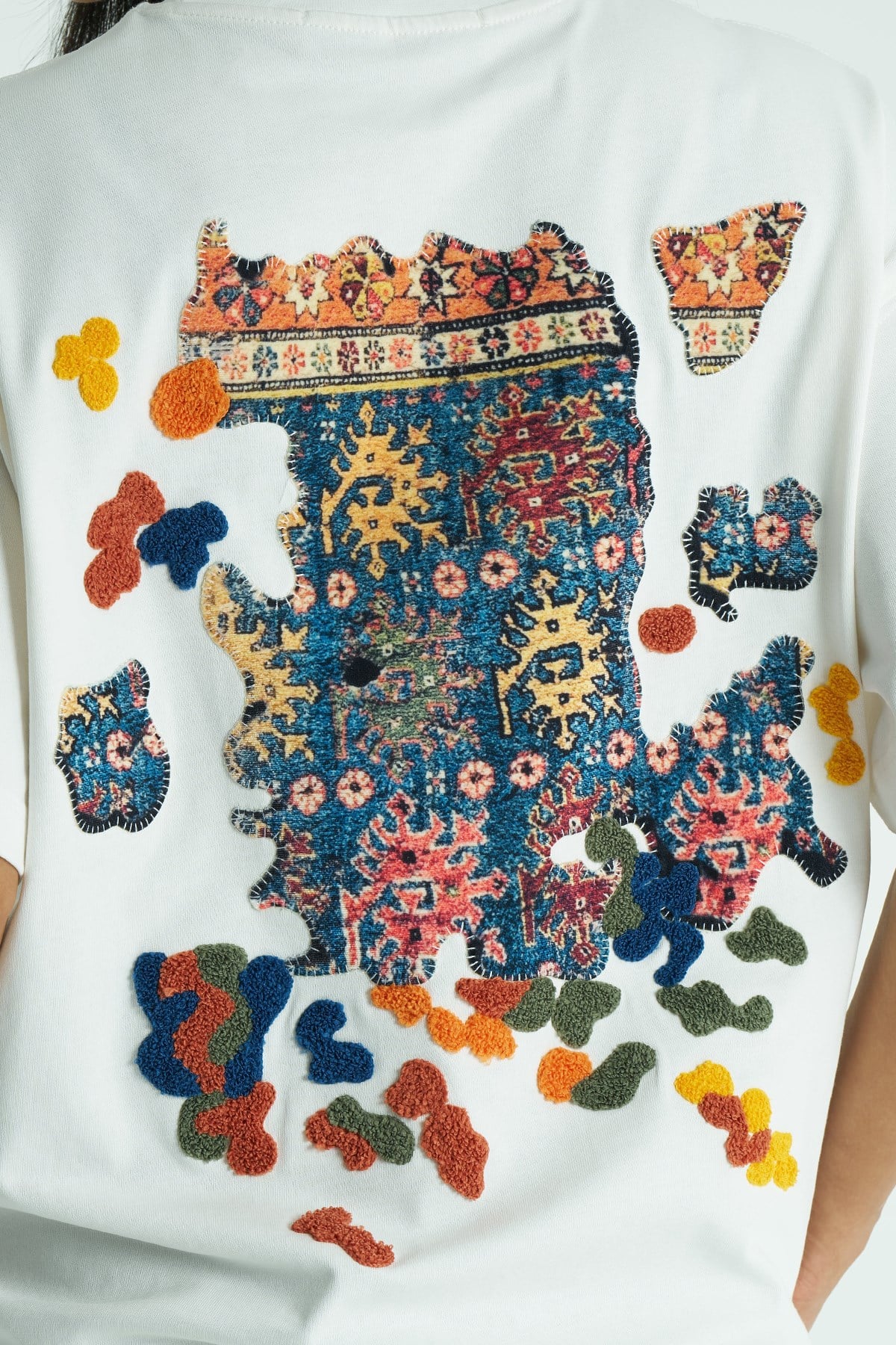 Authentic Oversize Kadın Tişört Ekru