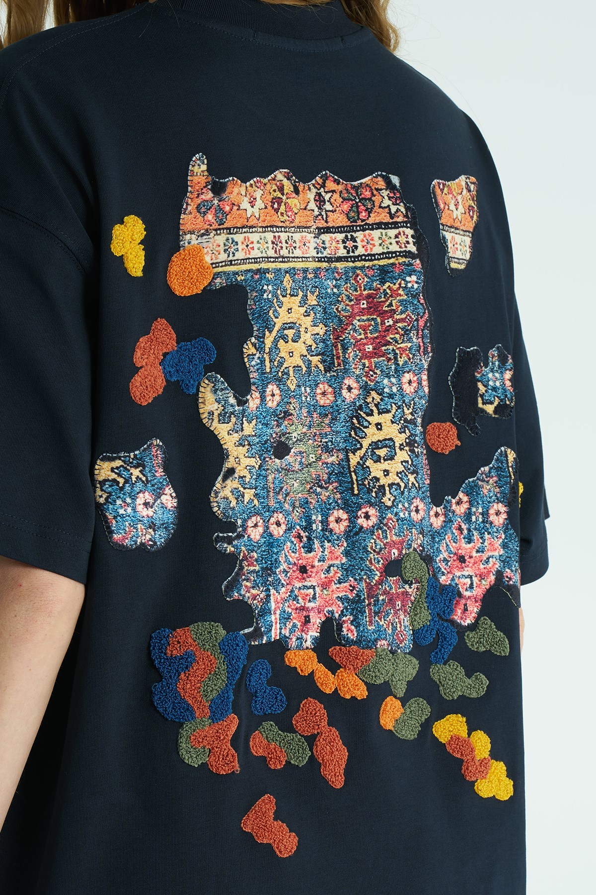 Authentic Oversize Kadın Tişört Lacivert