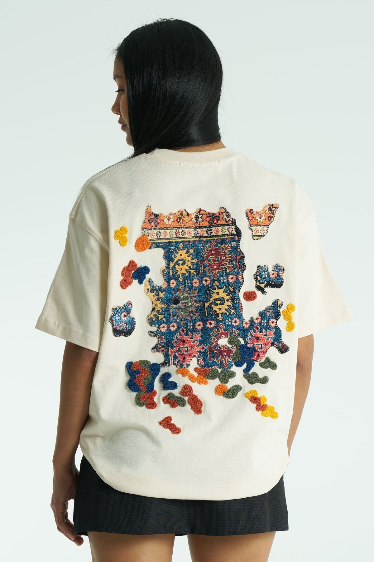 Authentic Oversize Kadın Tişört Stone