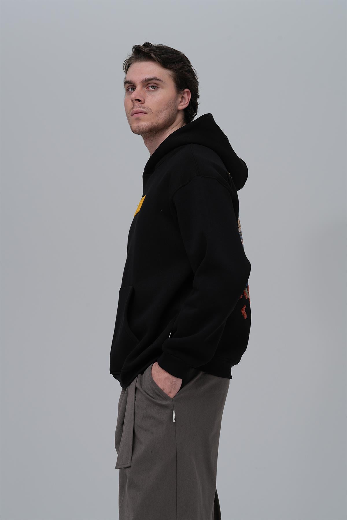 Authentic Oversize Sweatshirt Erkek Siyah