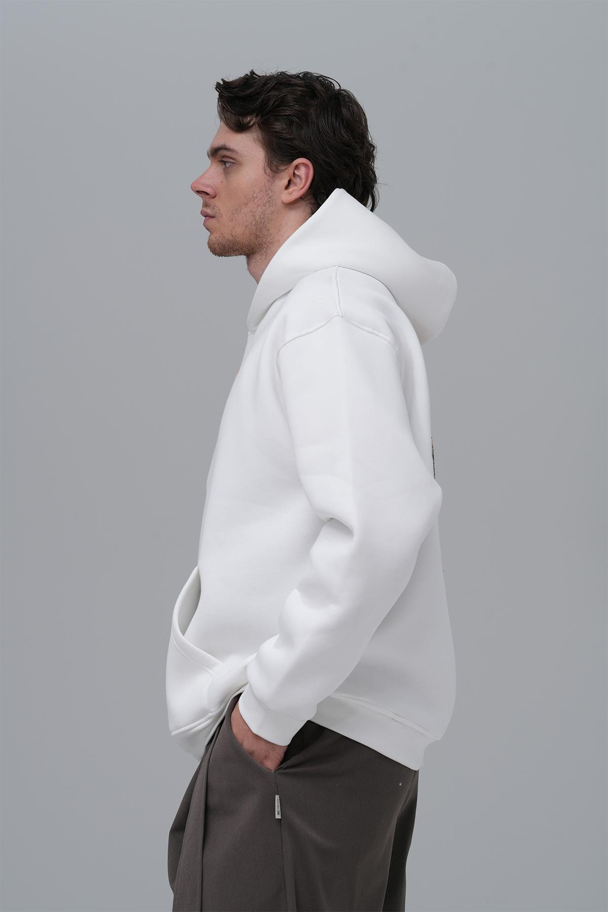 Authentic Oversize Sweatshirt Erkek Taş