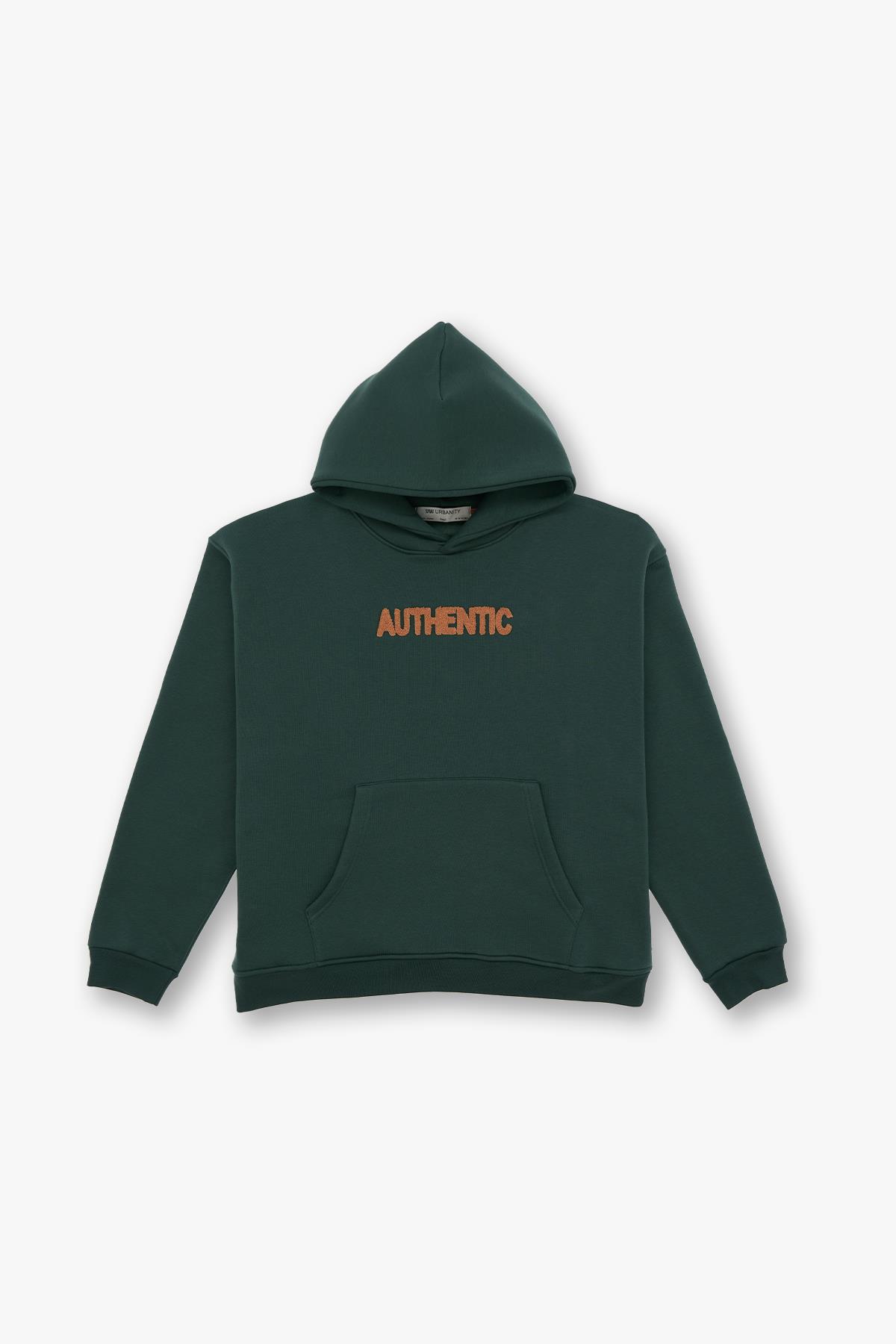 Authentic Oversize Sweatshirt Erkek Yeşil